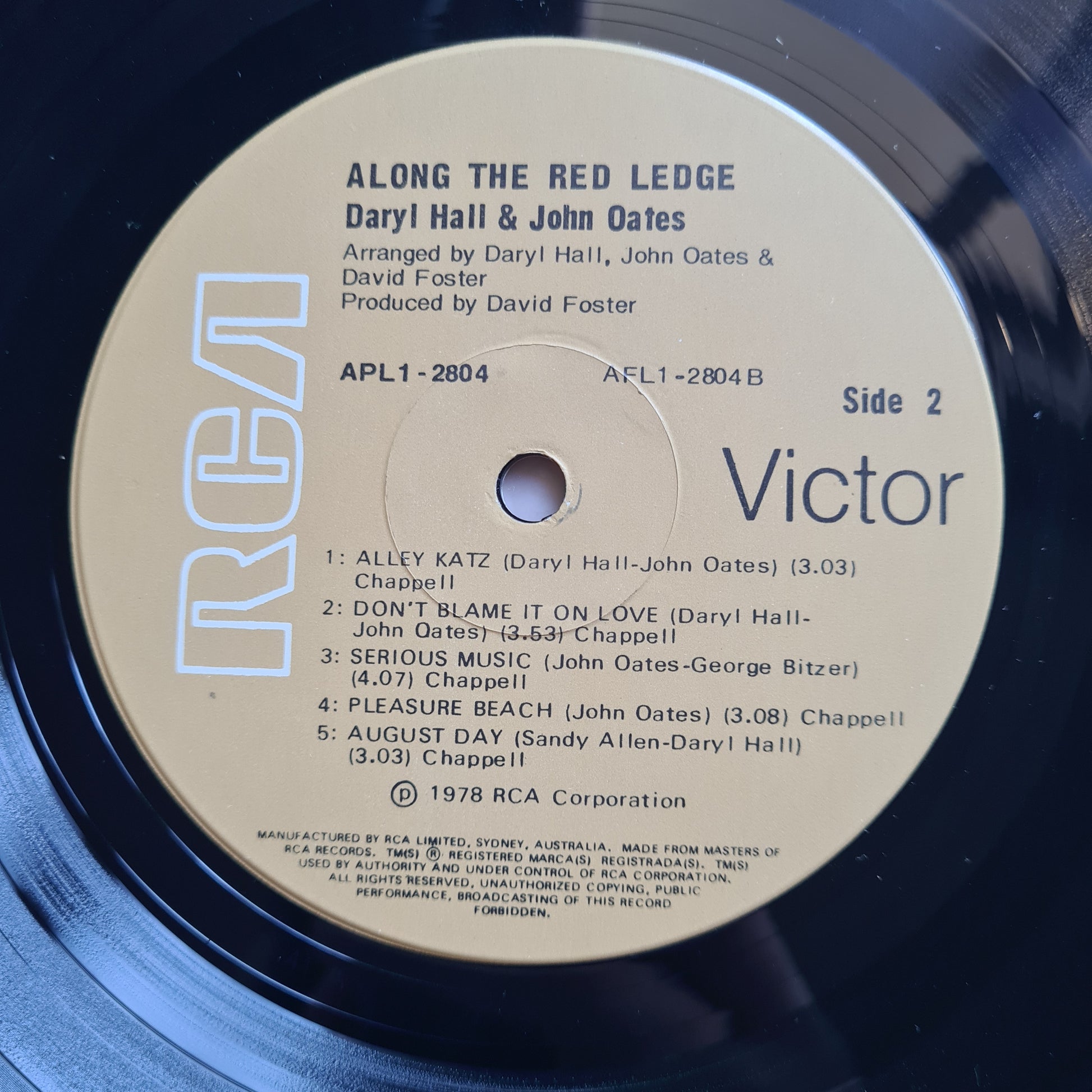 Daryl Hall & John Oates – Along The Red Ledge - 1978 - Vinyl Record LP - Sound Hound Records