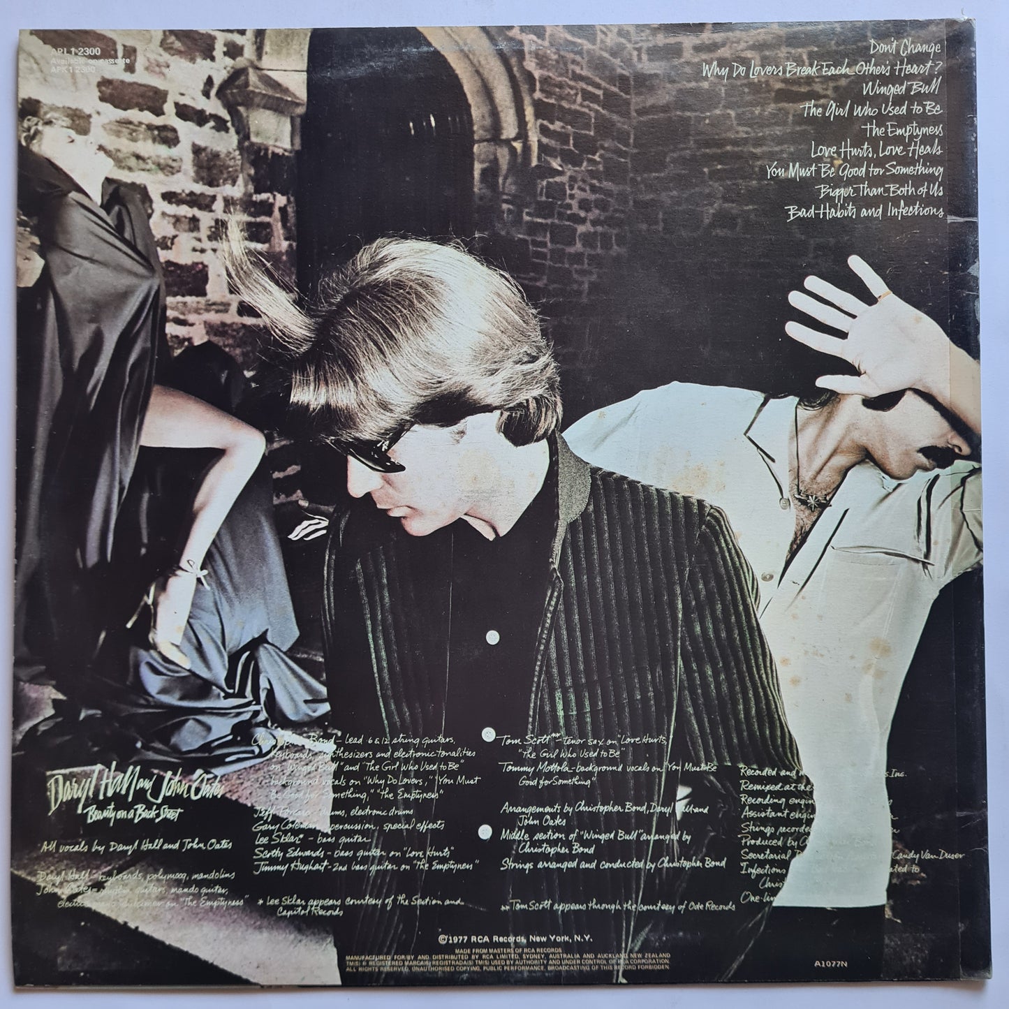 Daryl Hall & John Oates – Beauty On A Back Street - 1977 - Vinyl Record LP (near mint) - Sound Hound Records