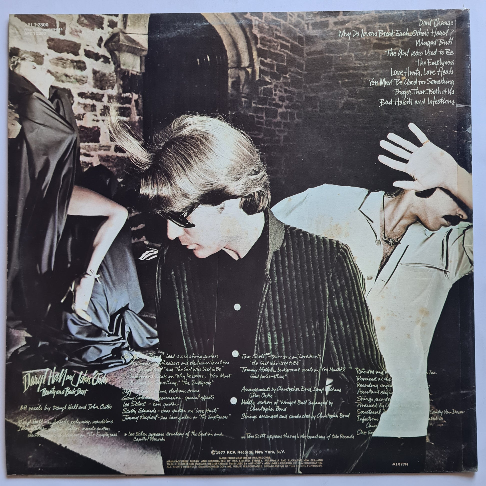 Daryl Hall & John Oates – Beauty On A Back Street - 1977 - Vinyl Record LP (near mint) - Sound Hound Records