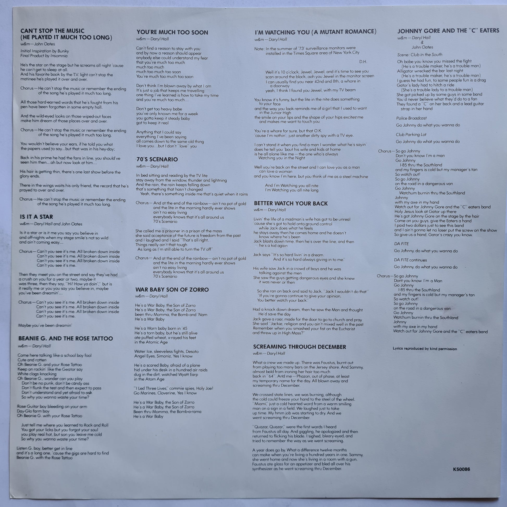 Daryl Hall & John Oates – War Babies - 1974 (UK Pressing) - Vinyl Record LP - Sound Hound Records