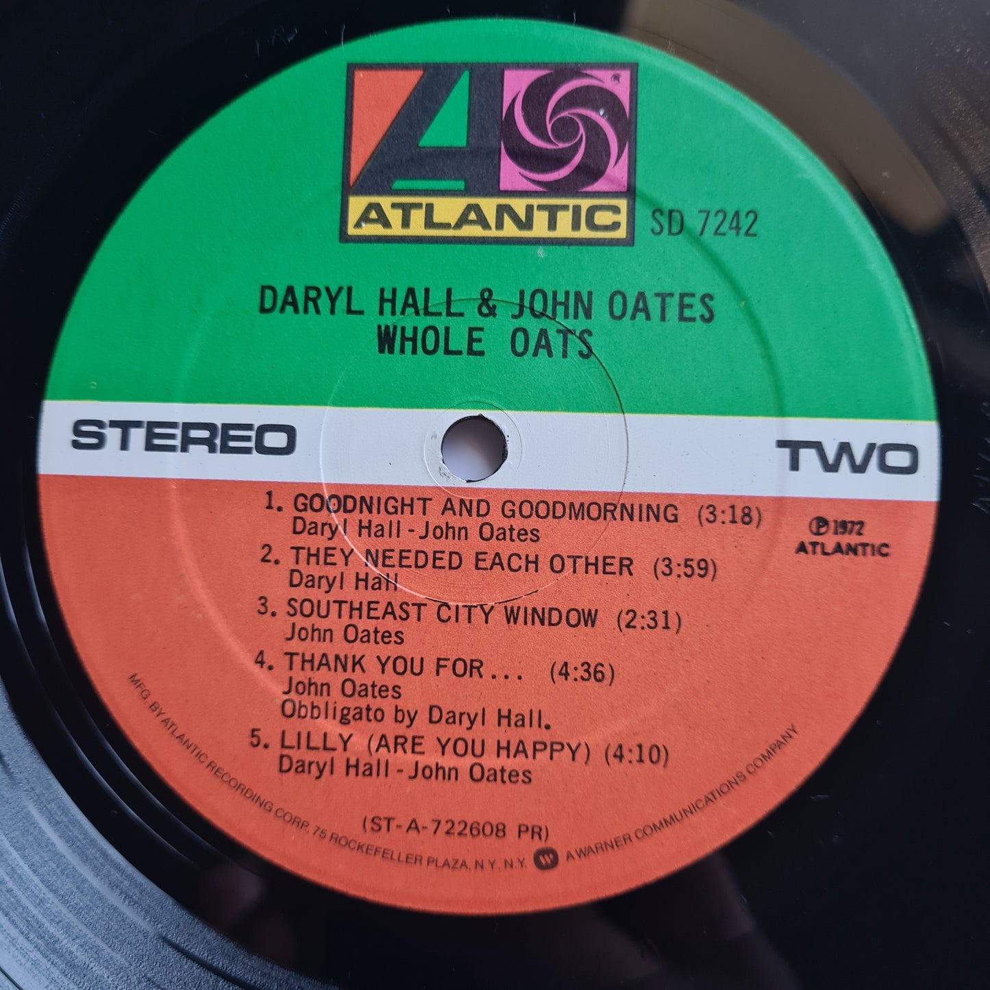 Daryl Hall & John Oates – Whole Oats - 1972 - Vinyl Record LP - Sound Hound Records