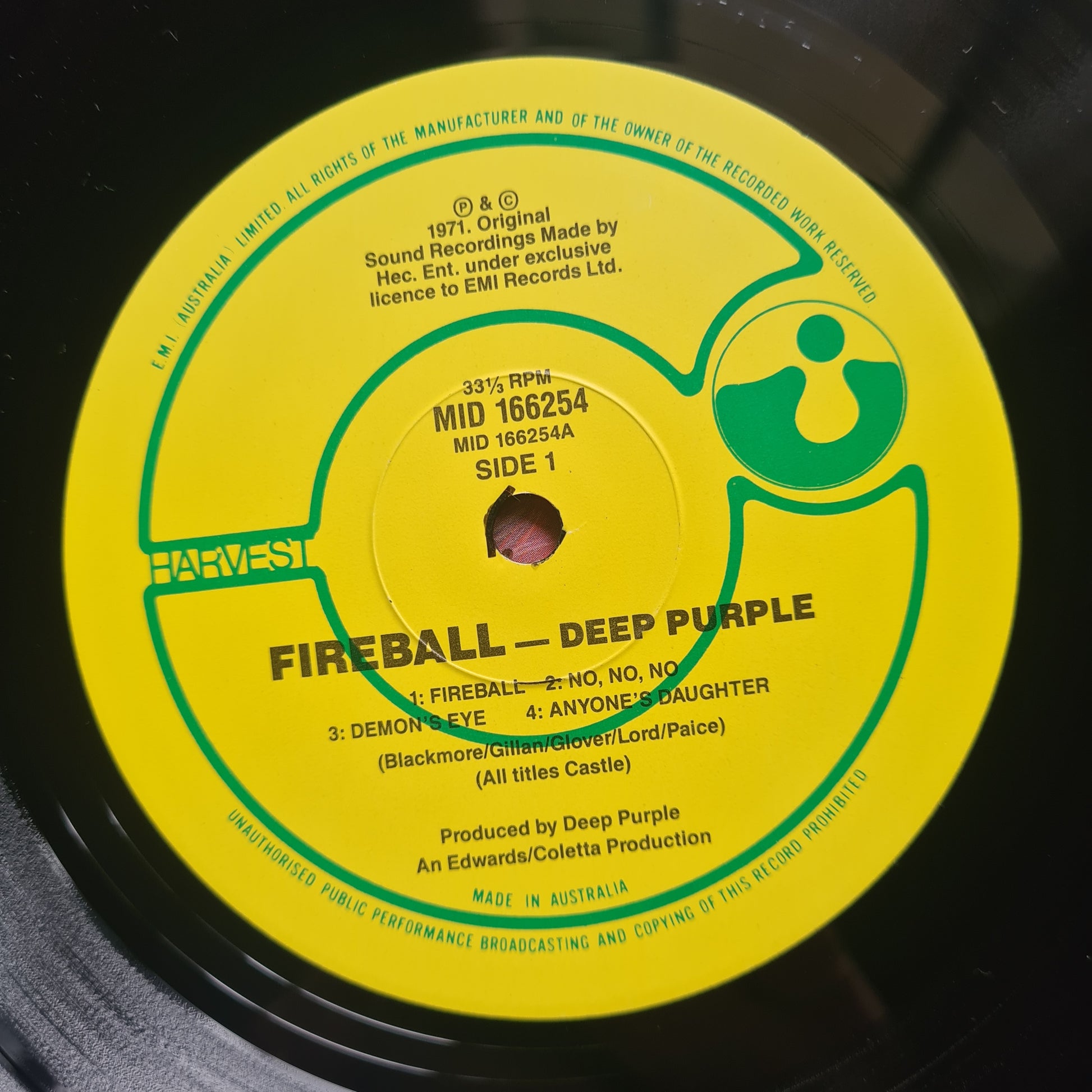 Deep Purple – Fireball - 1971 (1989 Australian Pressing) - Vinyl Record LP (Rare Pressing) - Sound Hound Records