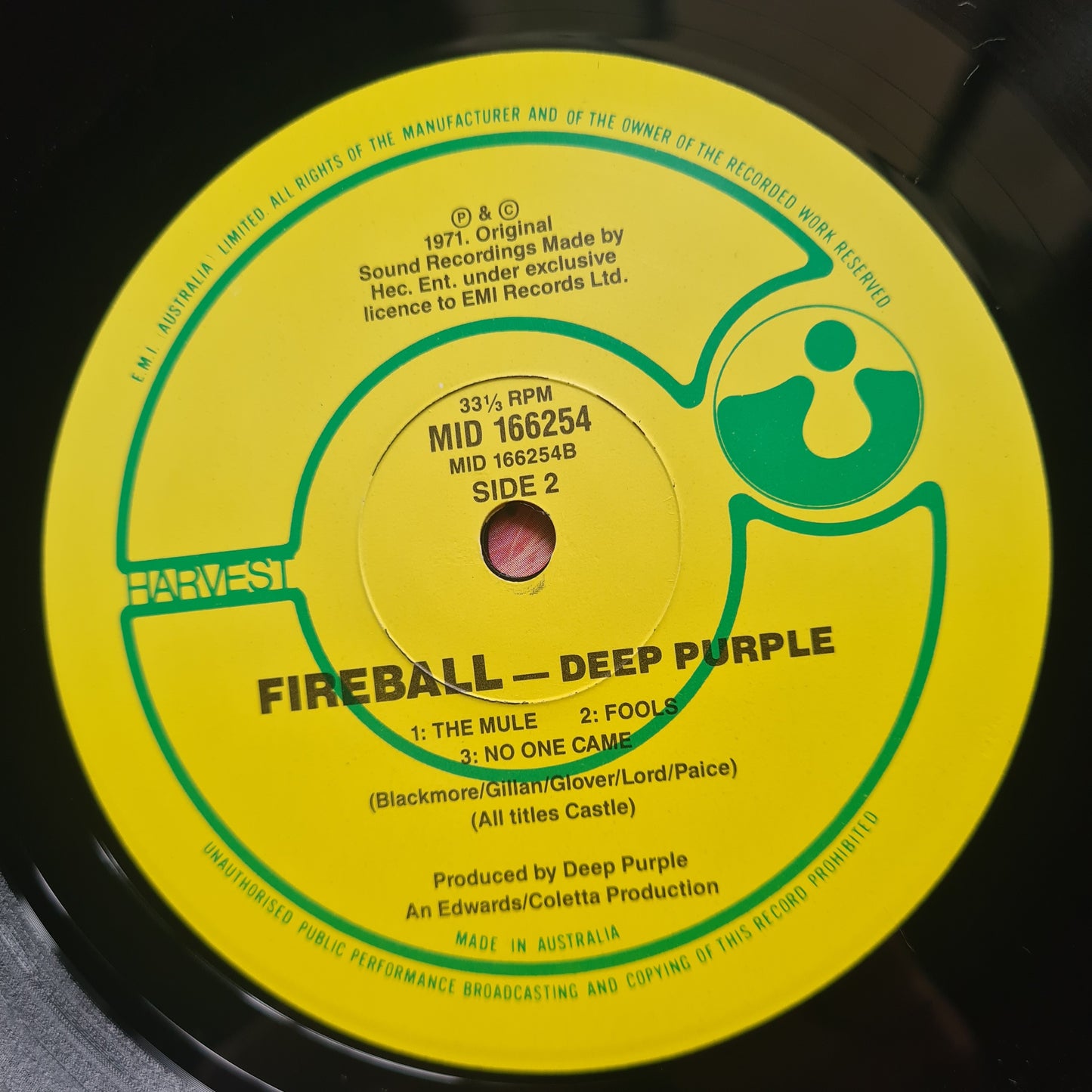 Deep Purple – Fireball - 1971 (1989 Australian Pressing) - Vinyl Record LP (Rare Pressing) - Sound Hound Records