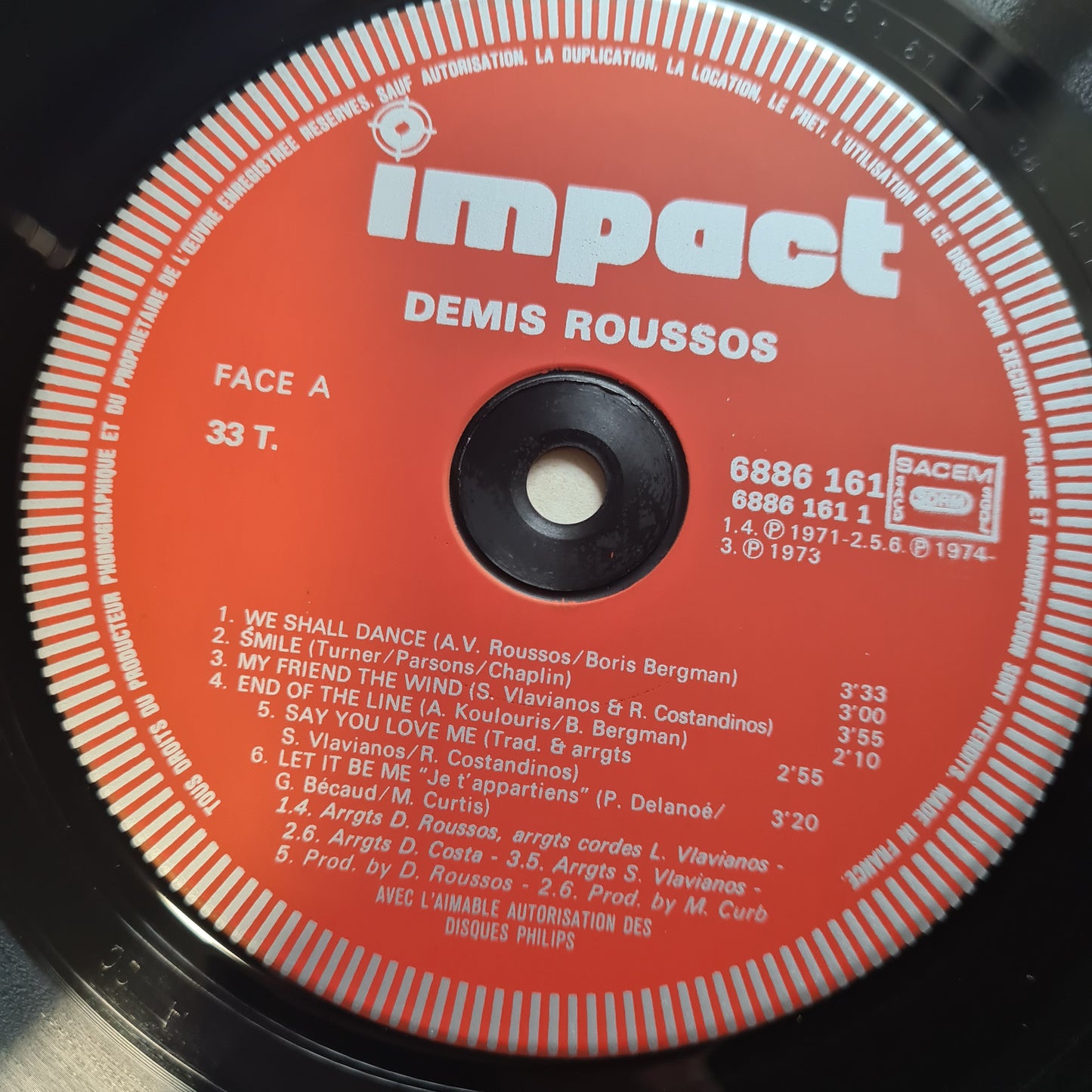 Demis Roussos  – Demis Roussos - 1977 - Vinyl Record LP - Sound Hound Records