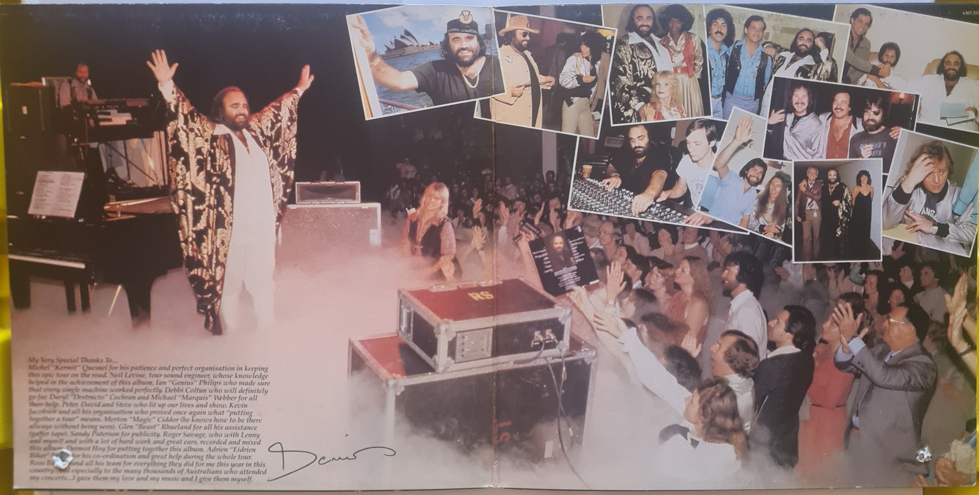 Demis Roussos –  Roussos Live! Demis Roussos At The Sydney Opera House - 1980 - Vinyl Record LP - Sound Hound Records