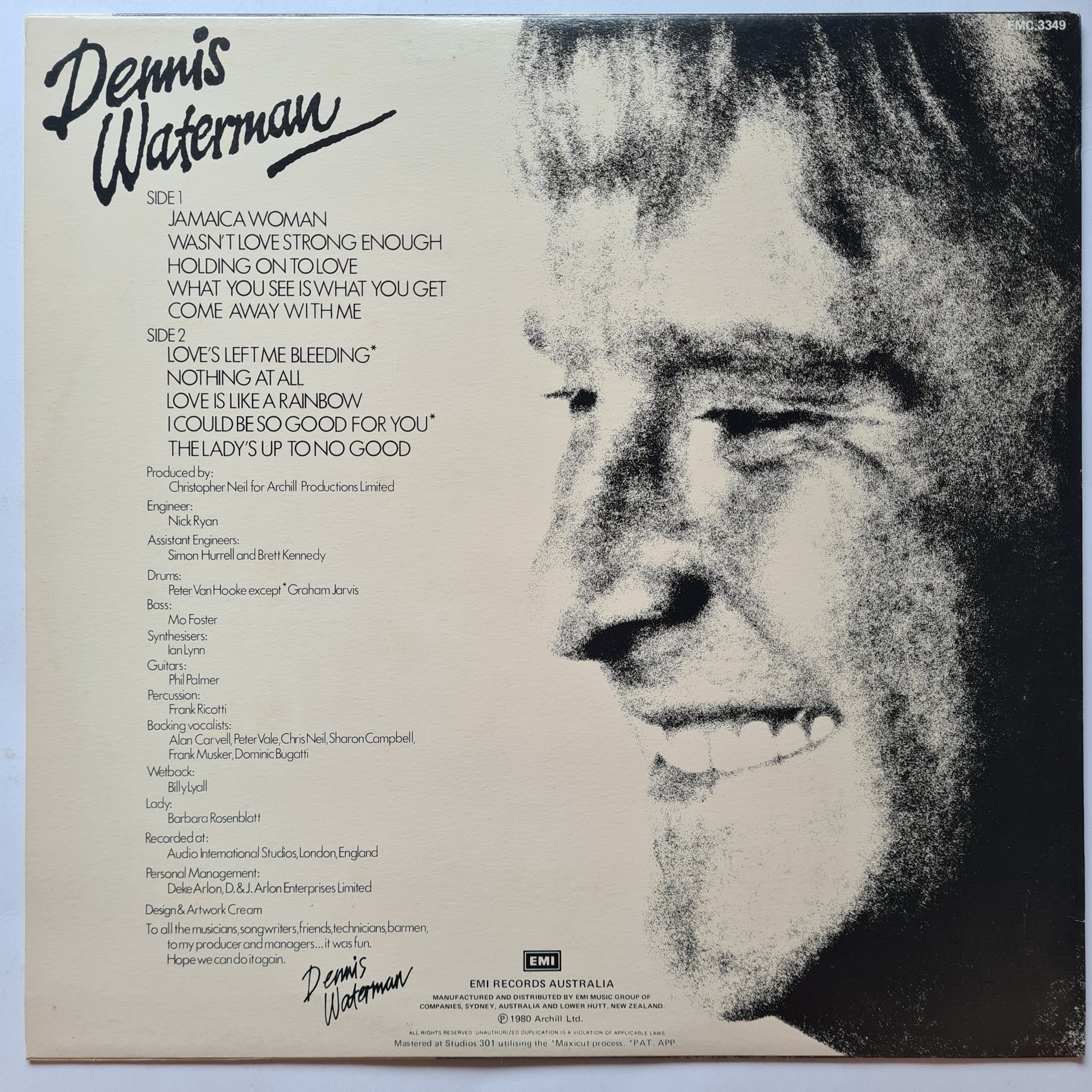Dennis Waterman – So Good For You - 1982 - Vinyl Record LP - Sound Hound Records