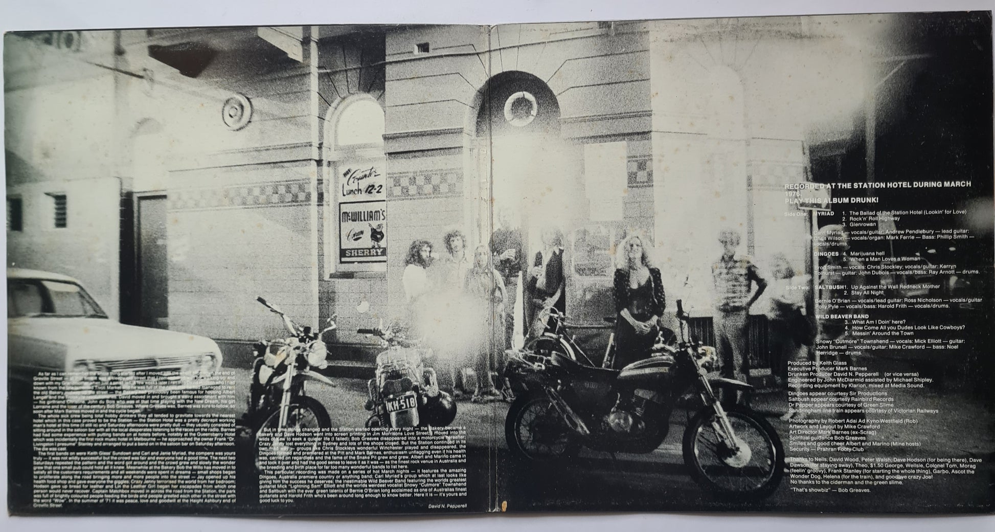 Dingoes, Wild Beaver Band, Myriad, Saltbush – Live At The Station - 1976 - Vinyl Record LP - Sound Hound Records