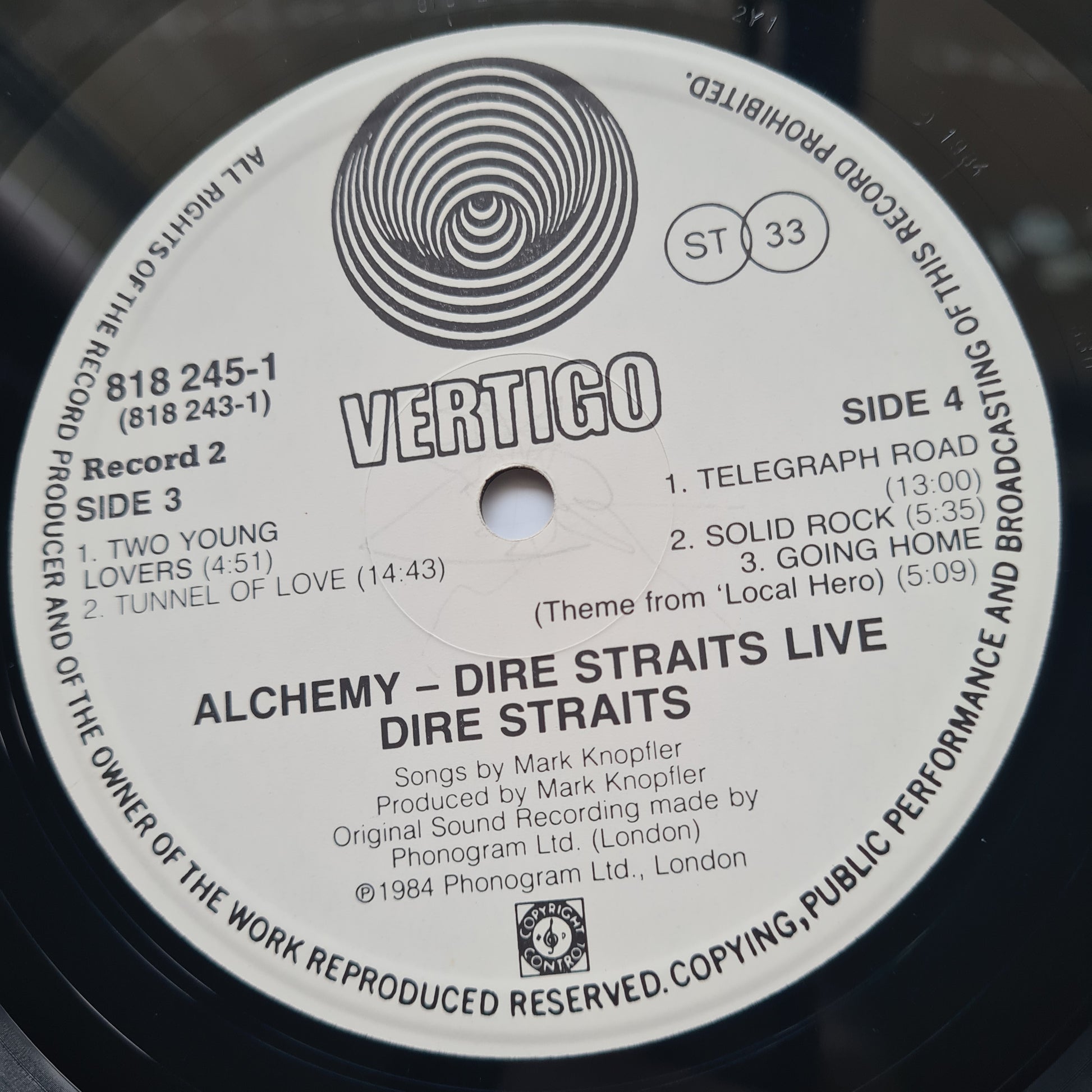 Dire Straits – Alchemy: Dire Straits Live - 1984 (RARE Vertigo Swirl Label: Singapore, Malaysia & Hong Kong Pressing) - Vinyl Record 2LP - Sound Hound Records