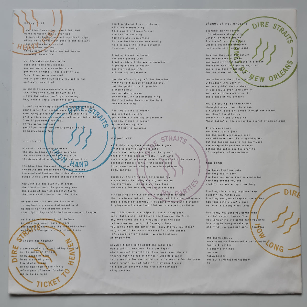Dire Straits – On Every Street - 1991 (European Pressing) - Vinyl Record LP *RARE* - Sound Hound Records