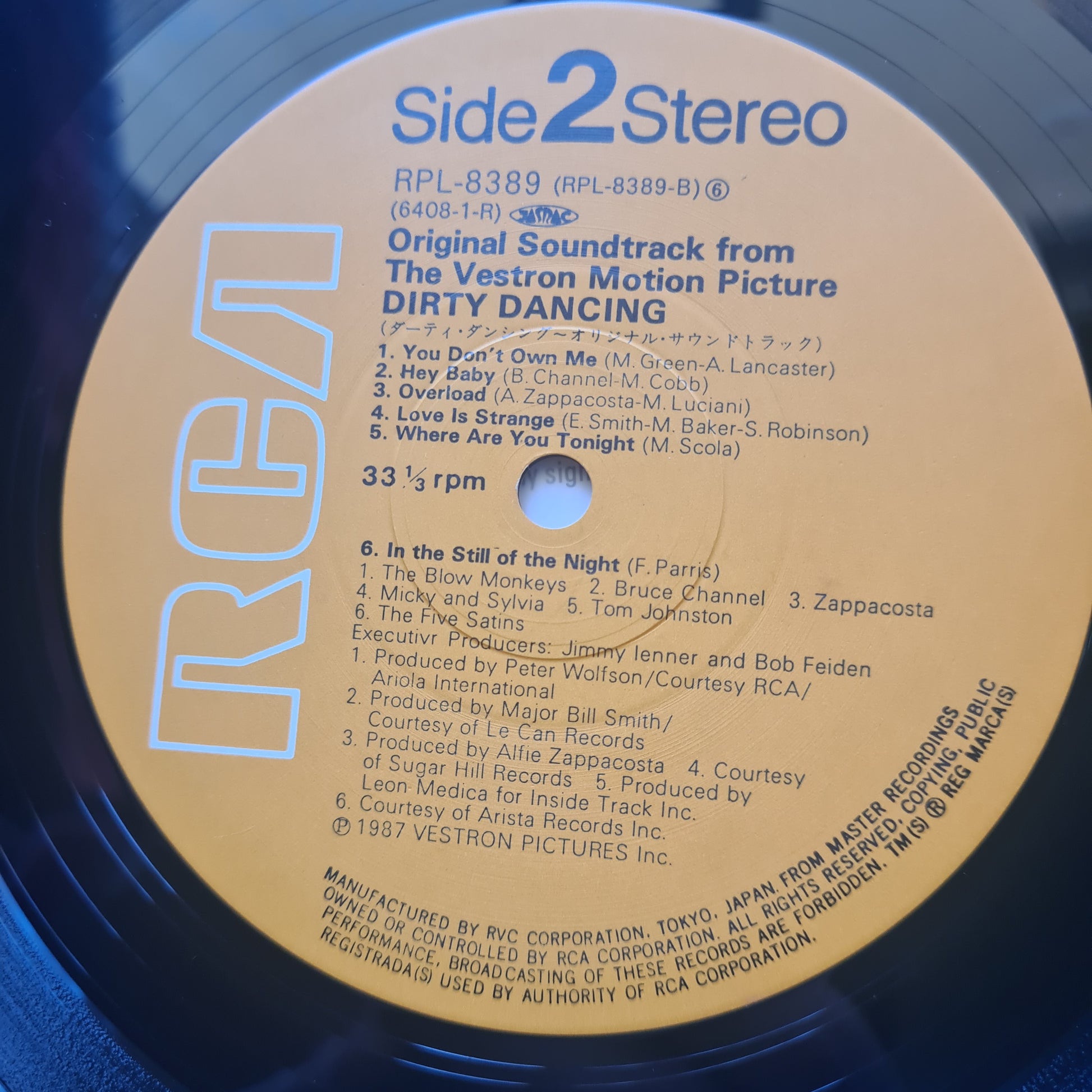 Dirty Dancing – Original Soundtrack From The Motion Picture - 1987 (Japanese pressing) - Vinyl Record LP - Sound Hound Records