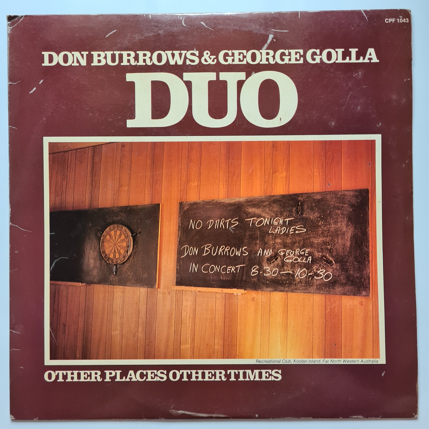 Don Burrows & George Golla Duo – Other Places Other Times - 1980 - Vinyl Record LP - Sound Hound Records