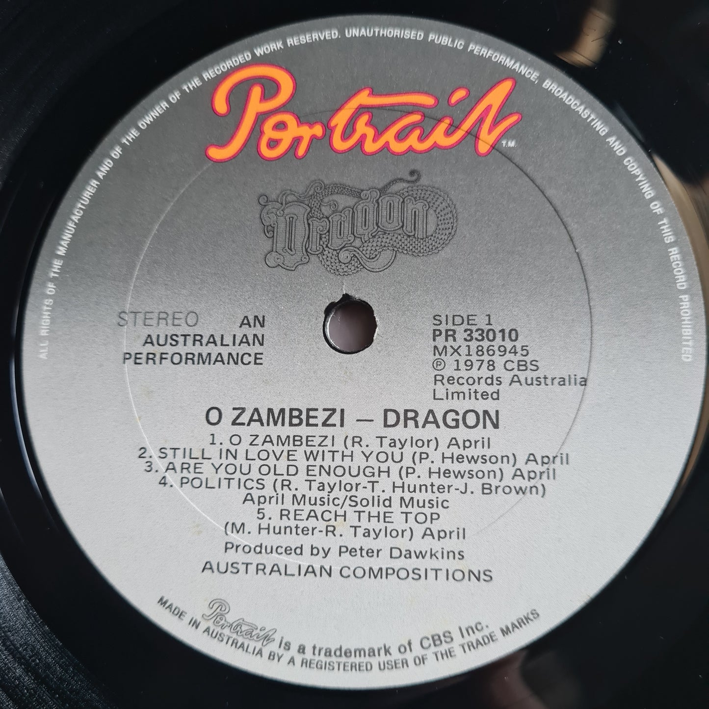 Dragon – Ozambezi - 1978 - Vinyl Record LP - Sound Hound Records