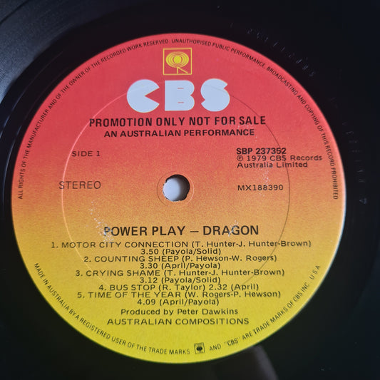 Dragon  – Power Play - 1979 (RARE: PROMOTIONAL ONLY NOT FOR SALE)- Vinyl Record LP RECORD ONLY - Sound Hound Records