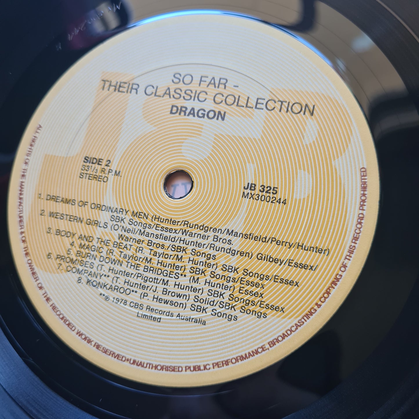 Dragon –  So Far: Their Classic Collection - 1988 - Vinyl Record LP (near mint) RARE - Sound Hound Records