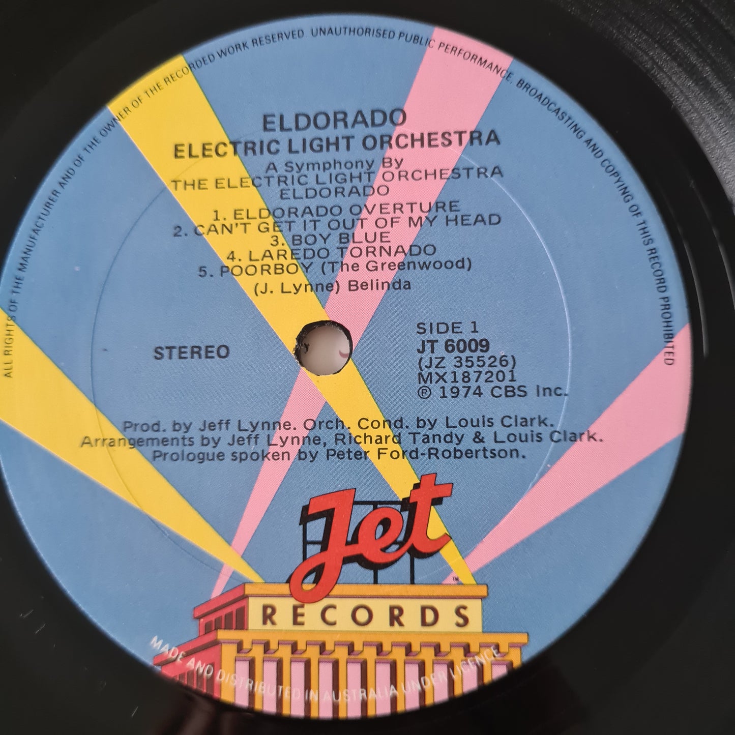 ELO – Eldorado - 1974 (1978 Australian reissue) - Vinyl Record LP - Sound Hound Records