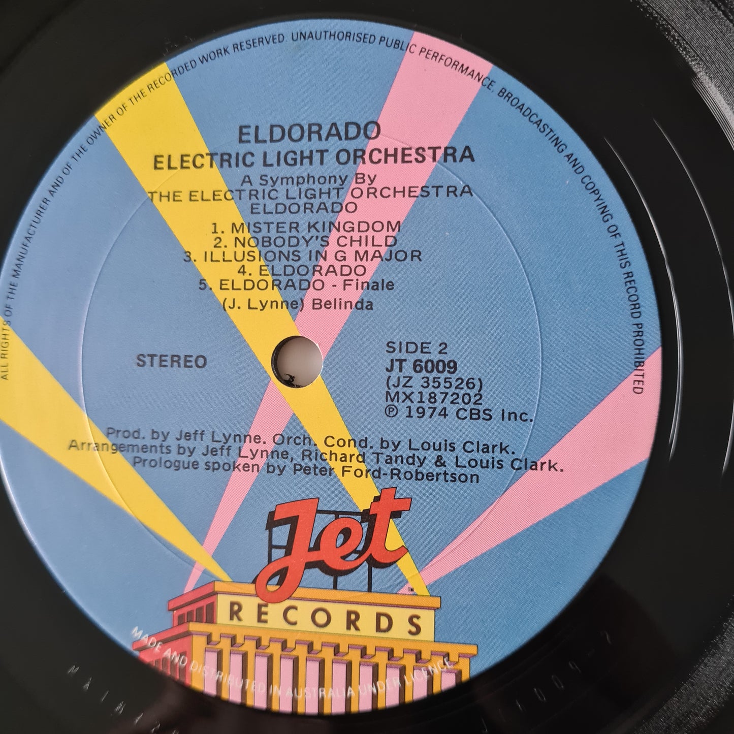 ELO – Eldorado - 1974 (1978 Australian reissue) - Vinyl Record LP - Sound Hound Records