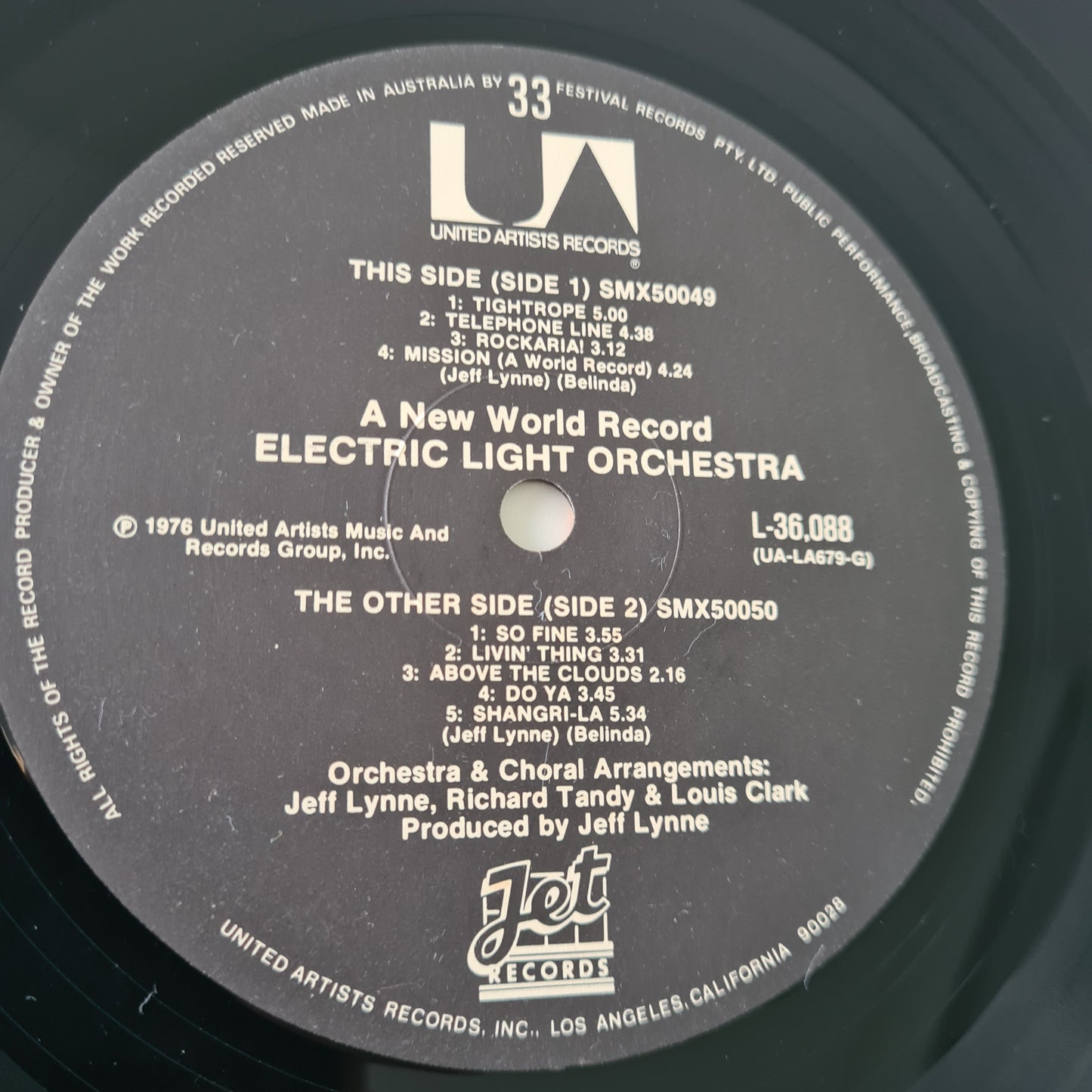 ELO – New World Record - 1976 - Vinyl Record LP - Sound Hound Records