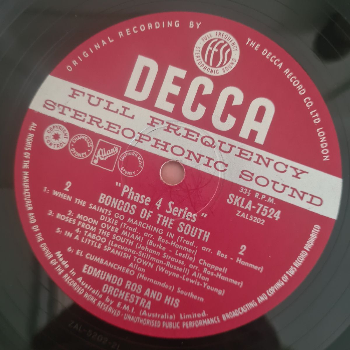 Edmundo Ros & His Orchestra – Bongos From The South - 1961 - Vinyl Record LP