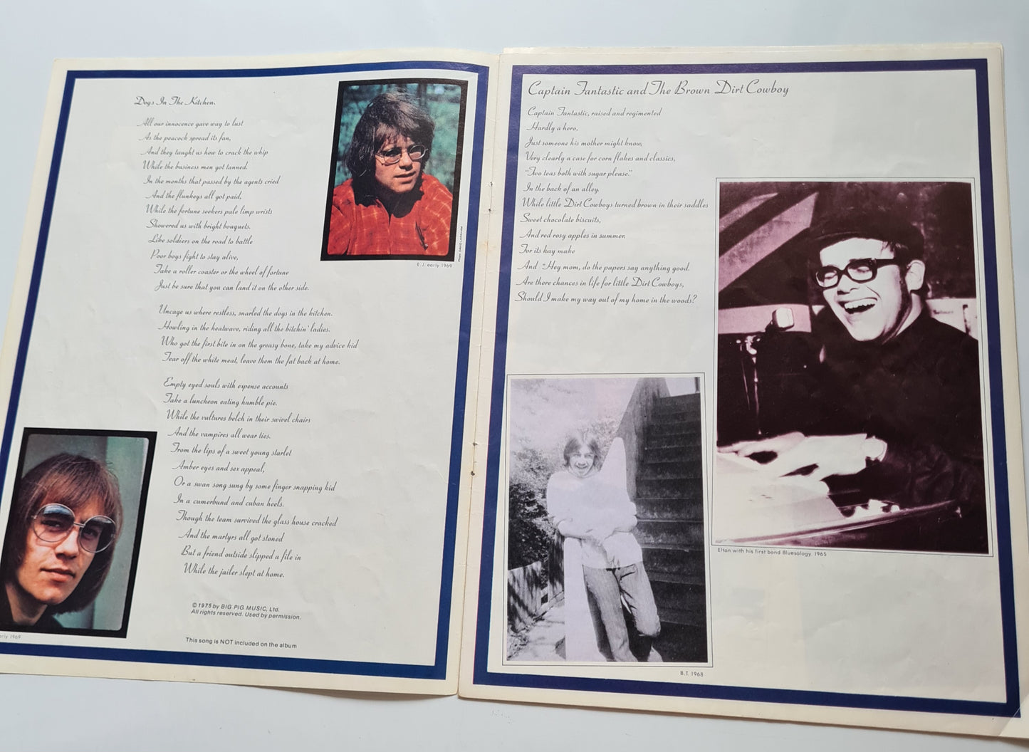 Elton John – Captain Fantastic & The Brown Dirt Cowboy - 1975 (First UK Pressing) - Vinyl Record LP  (with booklets) - Sound Hound Records