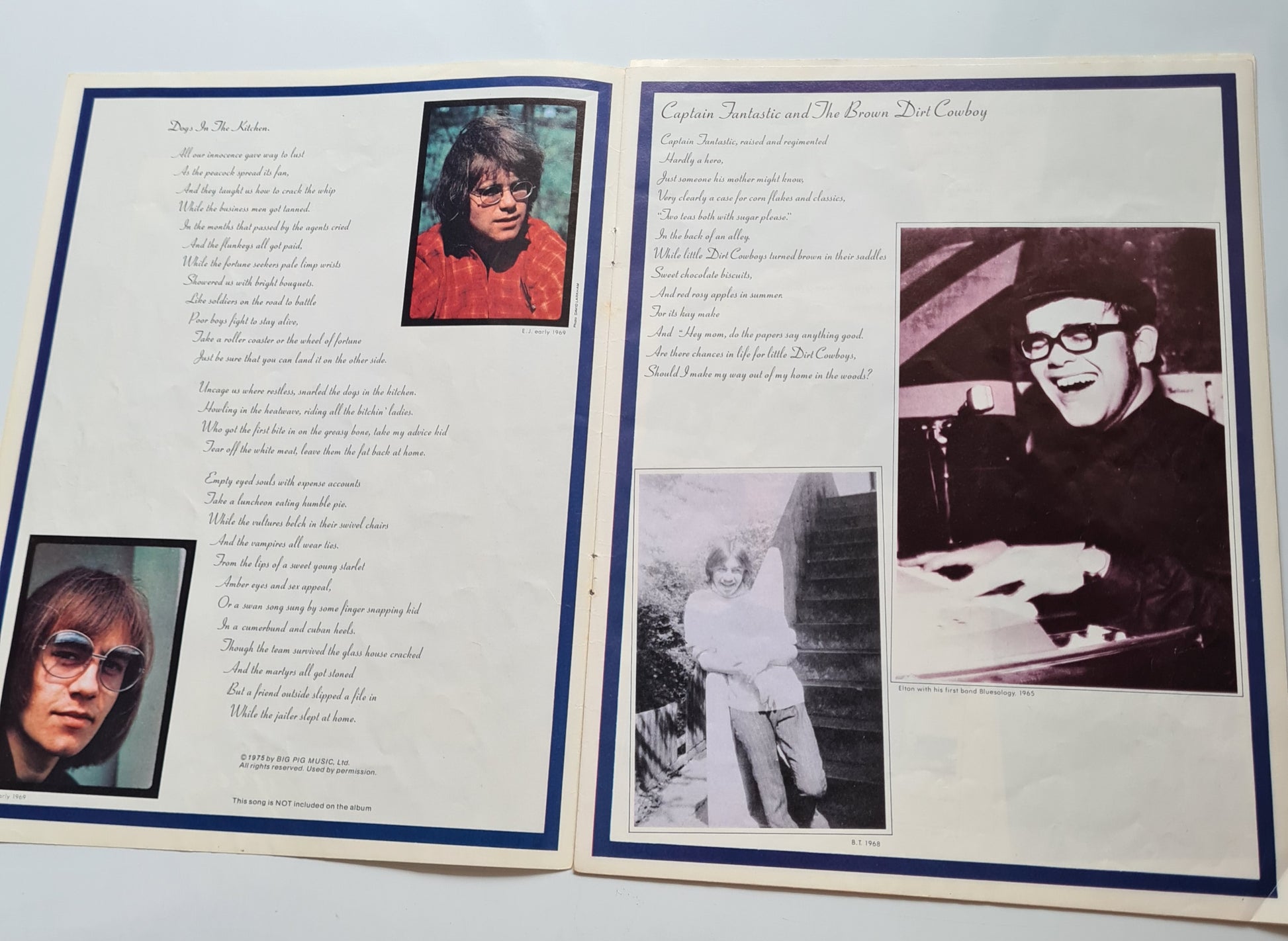 Elton John – Captain Fantastic & The Brown Dirt Cowboy - 1975 (First UK Pressing) - Vinyl Record LP  (with booklets) - Sound Hound Records