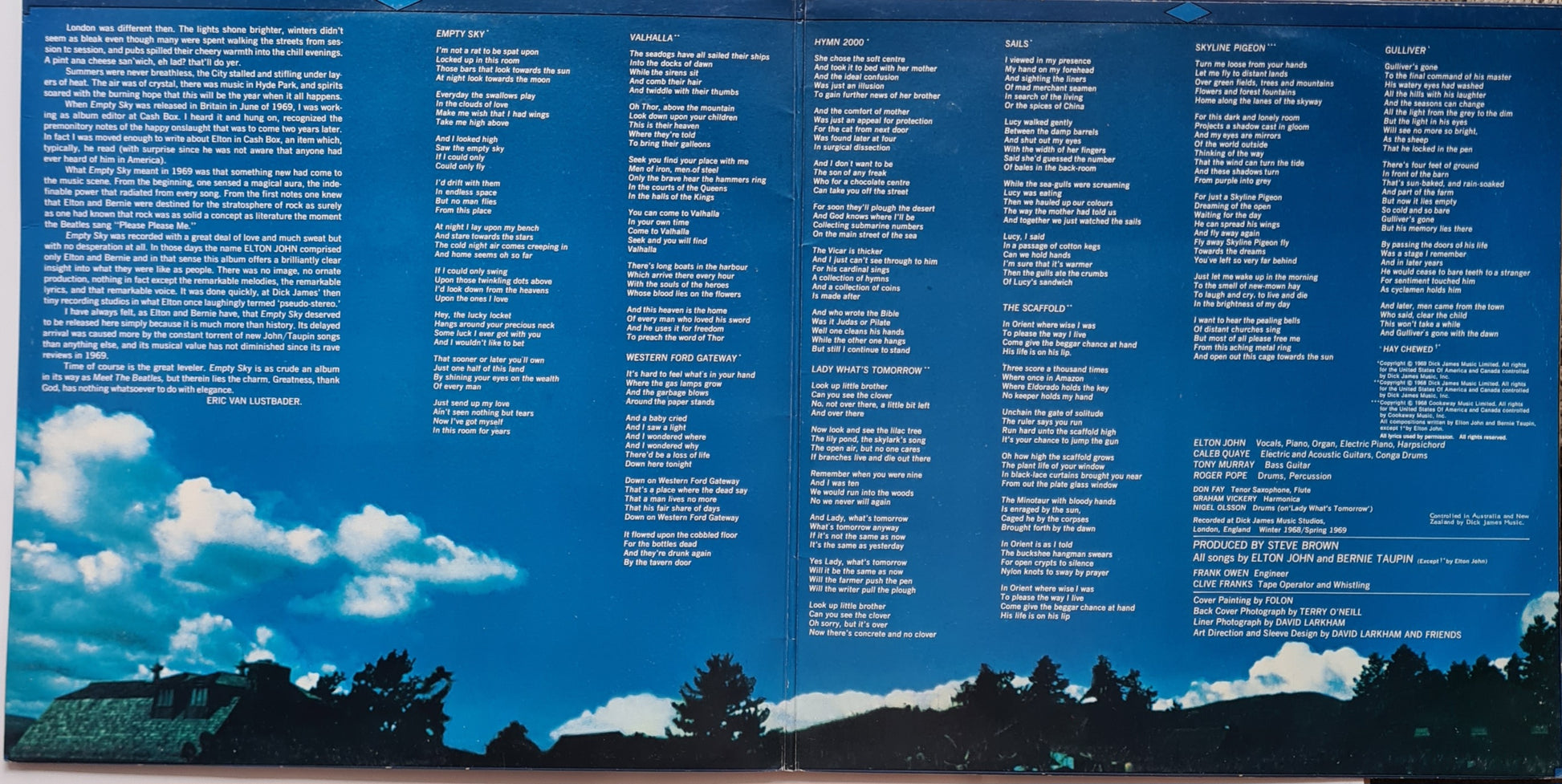 Elton John – Empty Sky - 1969 (1975 Australian Gatefold reissue) - Vinyl Record LP - Sound Hound Records