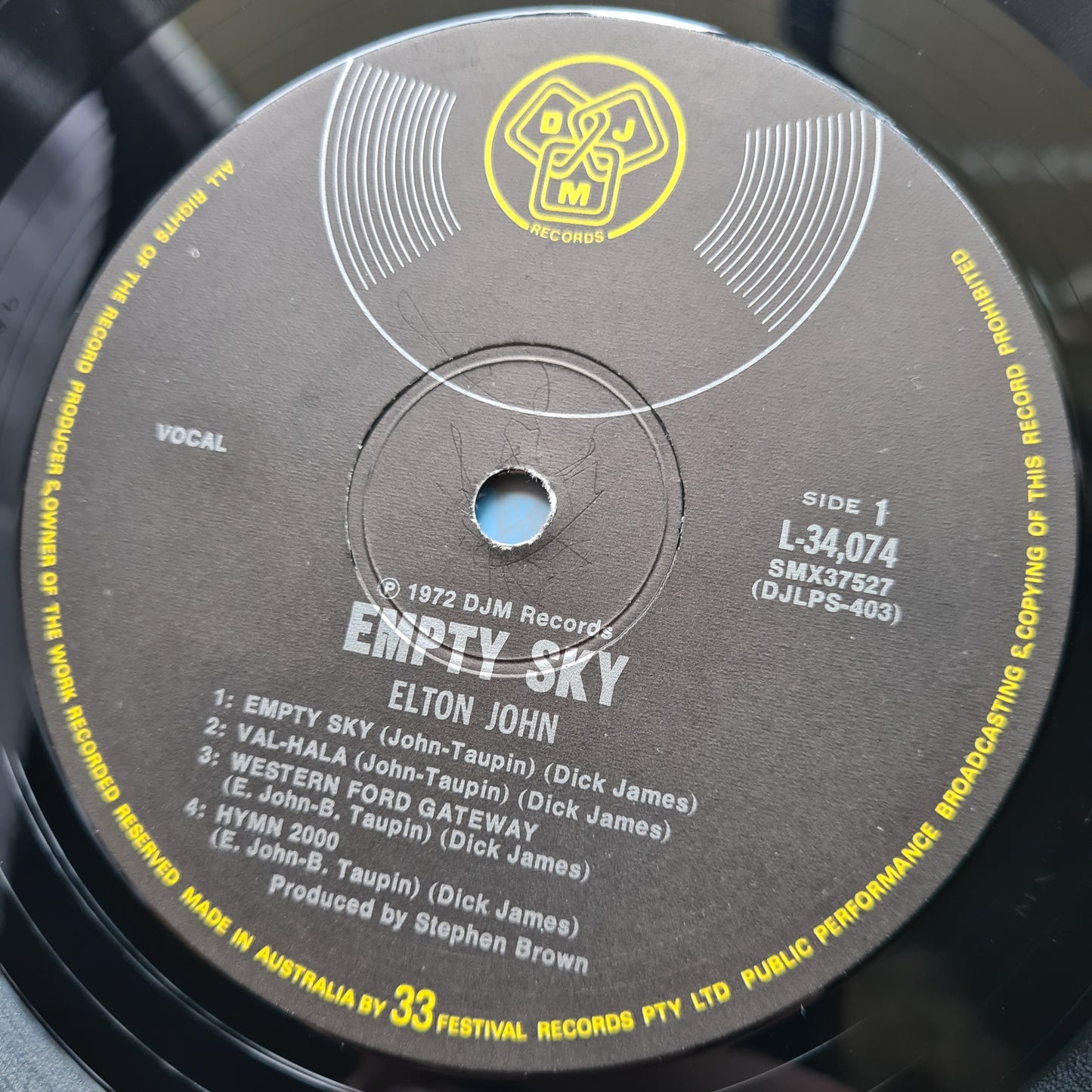 Elton John – Empty Sky - 1969 (1975 Australian Gatefold reissue) - Vinyl Record LP - Sound Hound Records