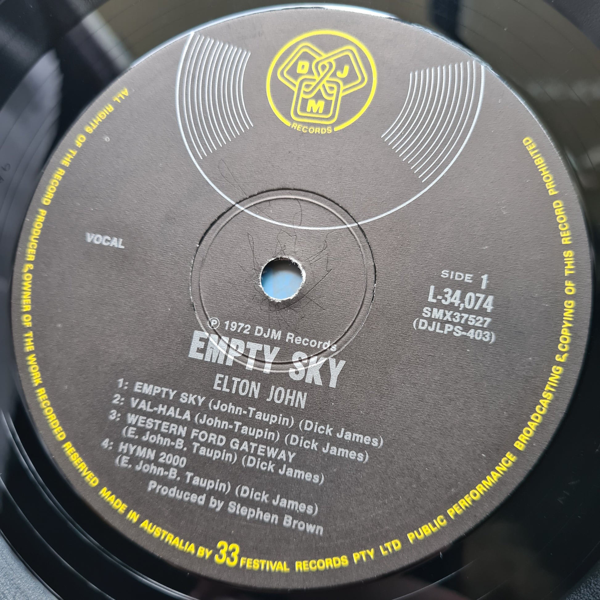 Elton John – Empty Sky - 1969 (1975 Australian Gatefold reissue) - Vinyl Record LP - Sound Hound Records