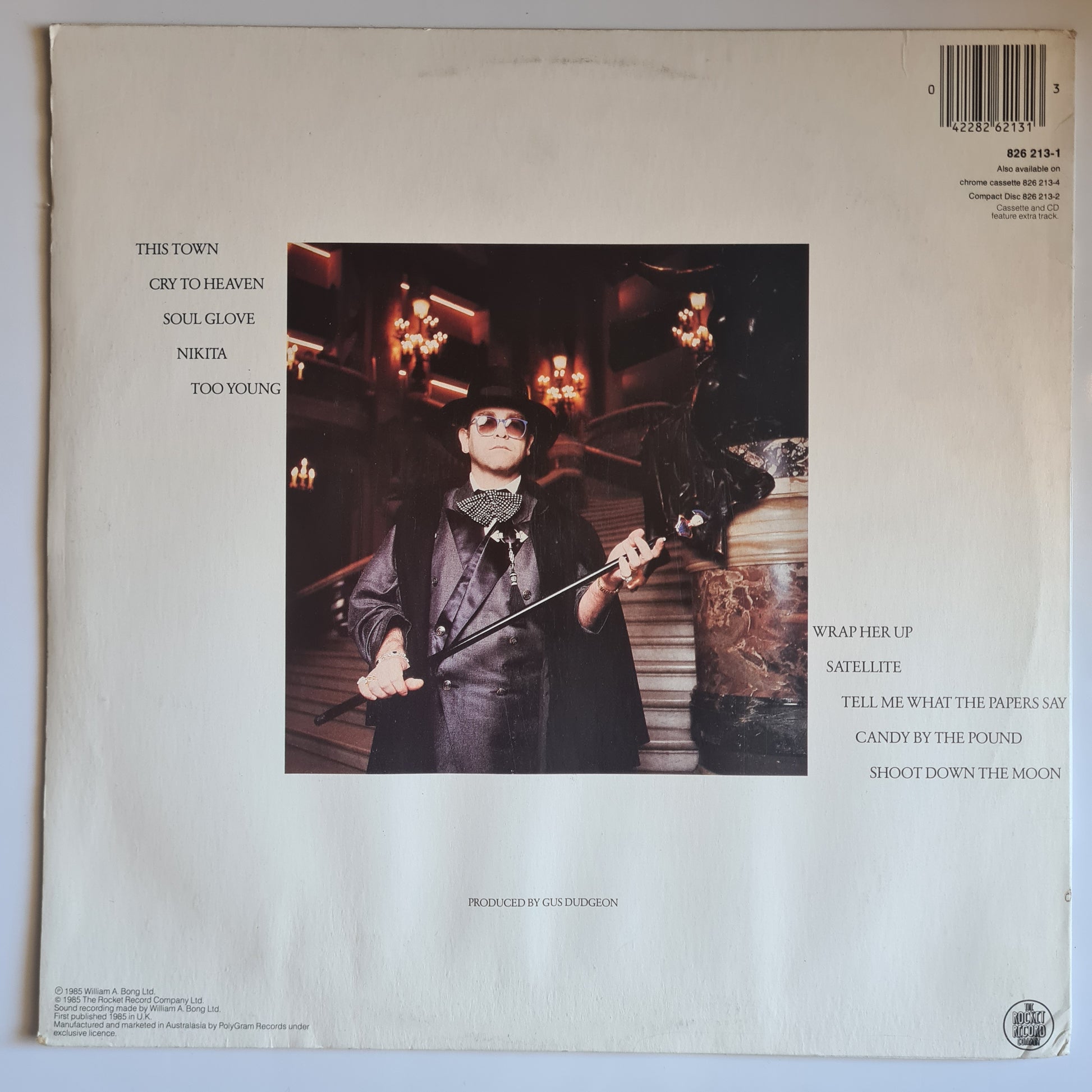 Elton John – Ice On Fire - 1985 - Vinyl Record LP - Sound Hound Records