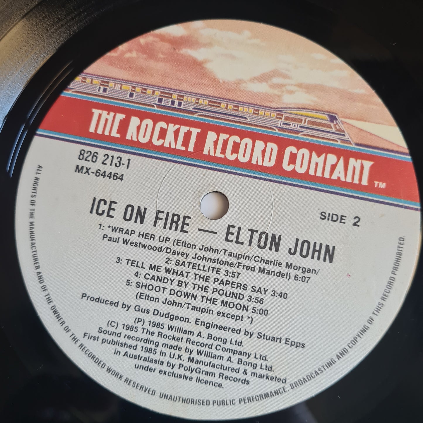 Elton John – Ice On Fire - 1985 - Vinyl Record LP - Sound Hound Records