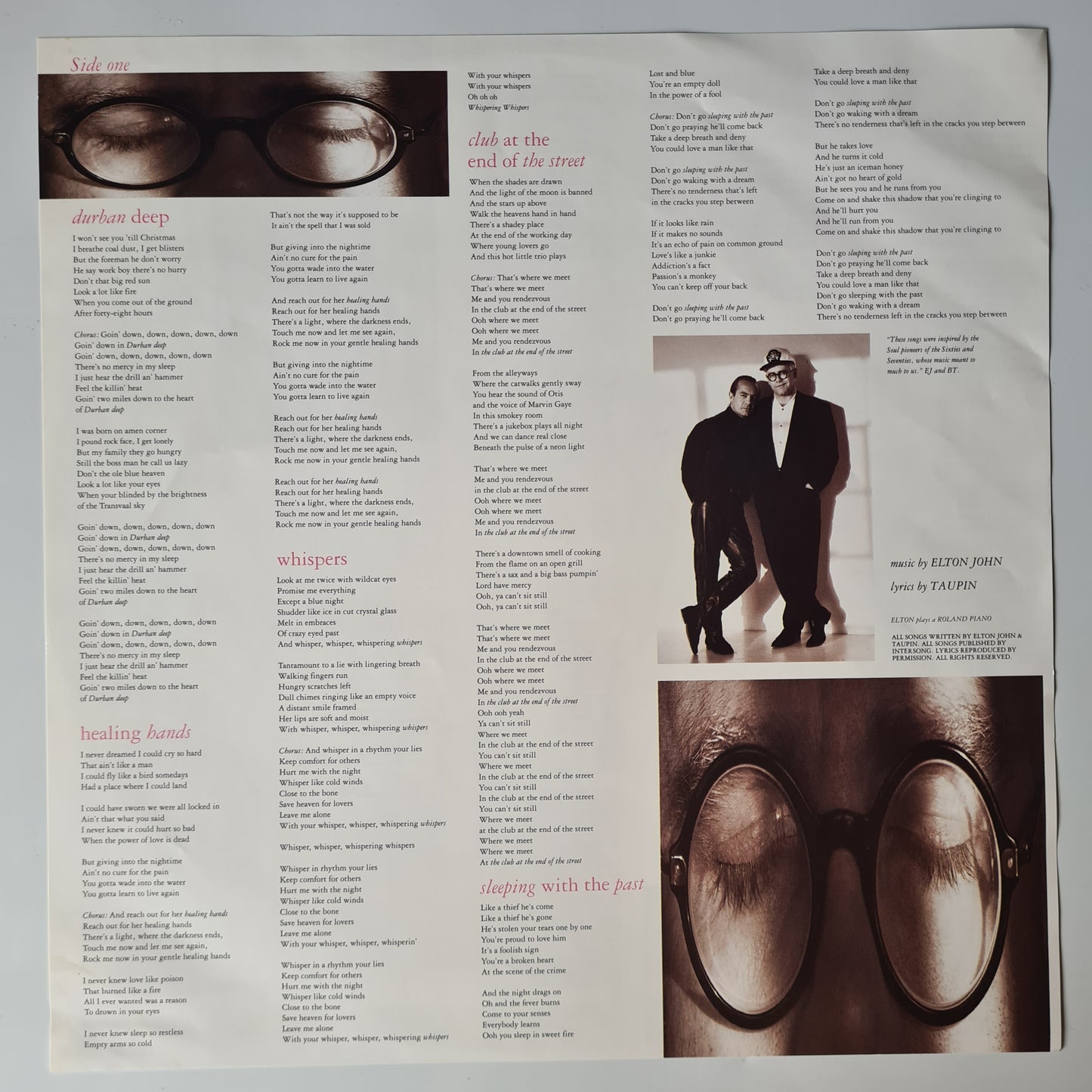 Elton John – Sleeping With The Past - 1989 - Vinyl Record LP (Excellent) - Sound Hound Records