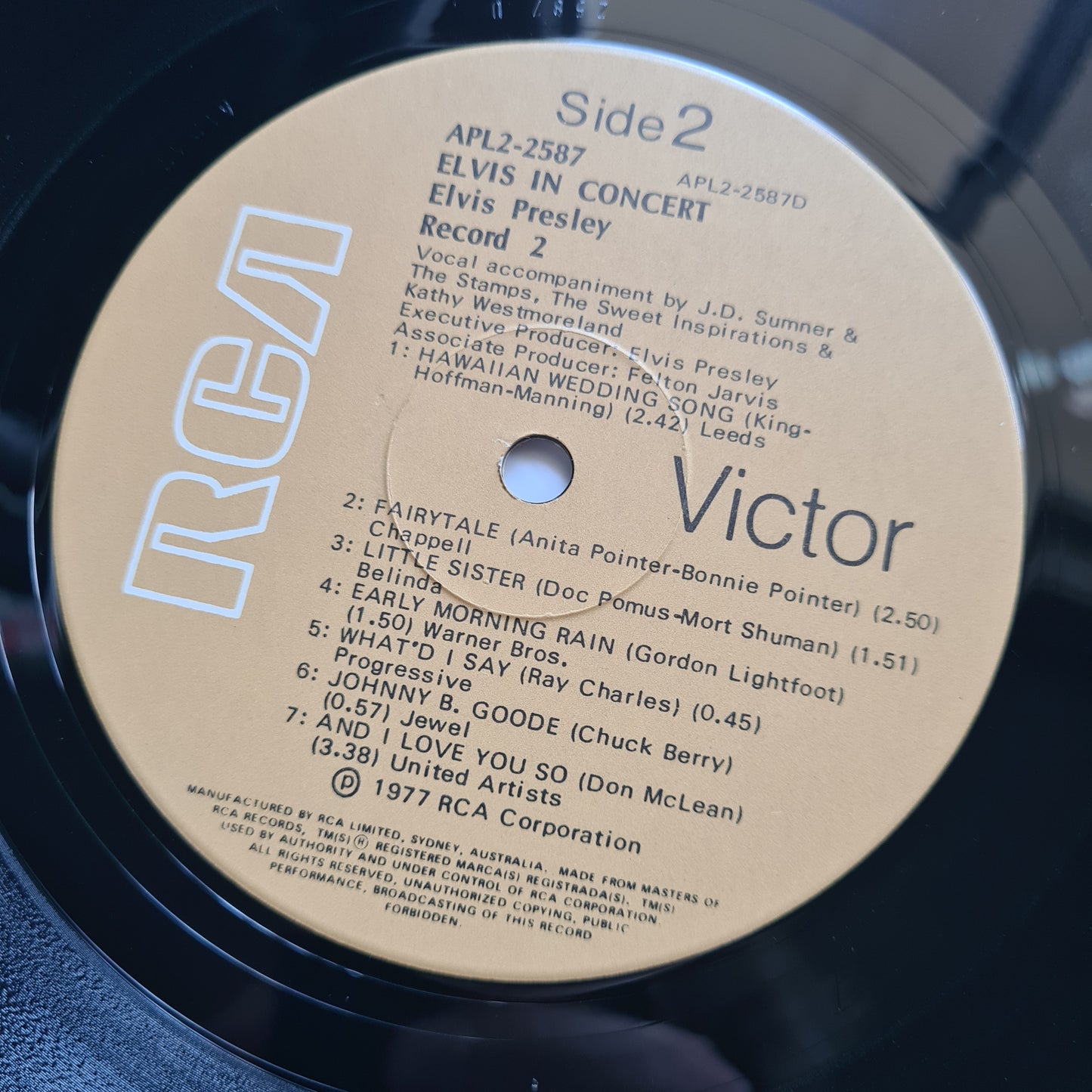 Elvis Presley – Elvis In Concert - 1977 - Vinyl Record 2LP - Sound Hound Records