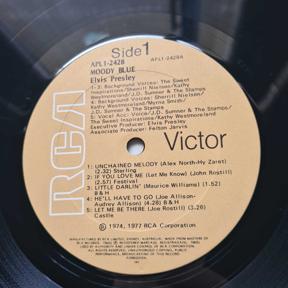 Elvis Presley – Moody Blue (Final Album) - 1977 - Vinyl Record LP - Sound Hound Records
