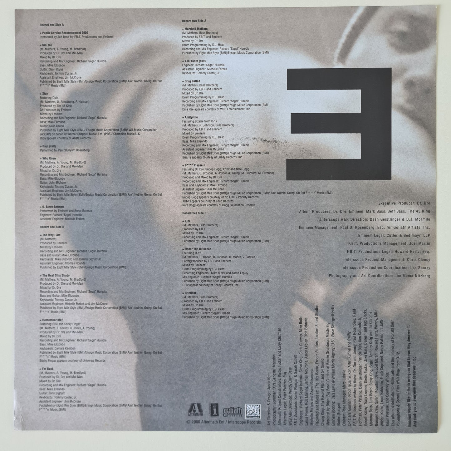 Eminem – The Marshall Mathers LP - 2000 (Original USA Pressing) - Vinyl Record 2LP - Sound Hound Records