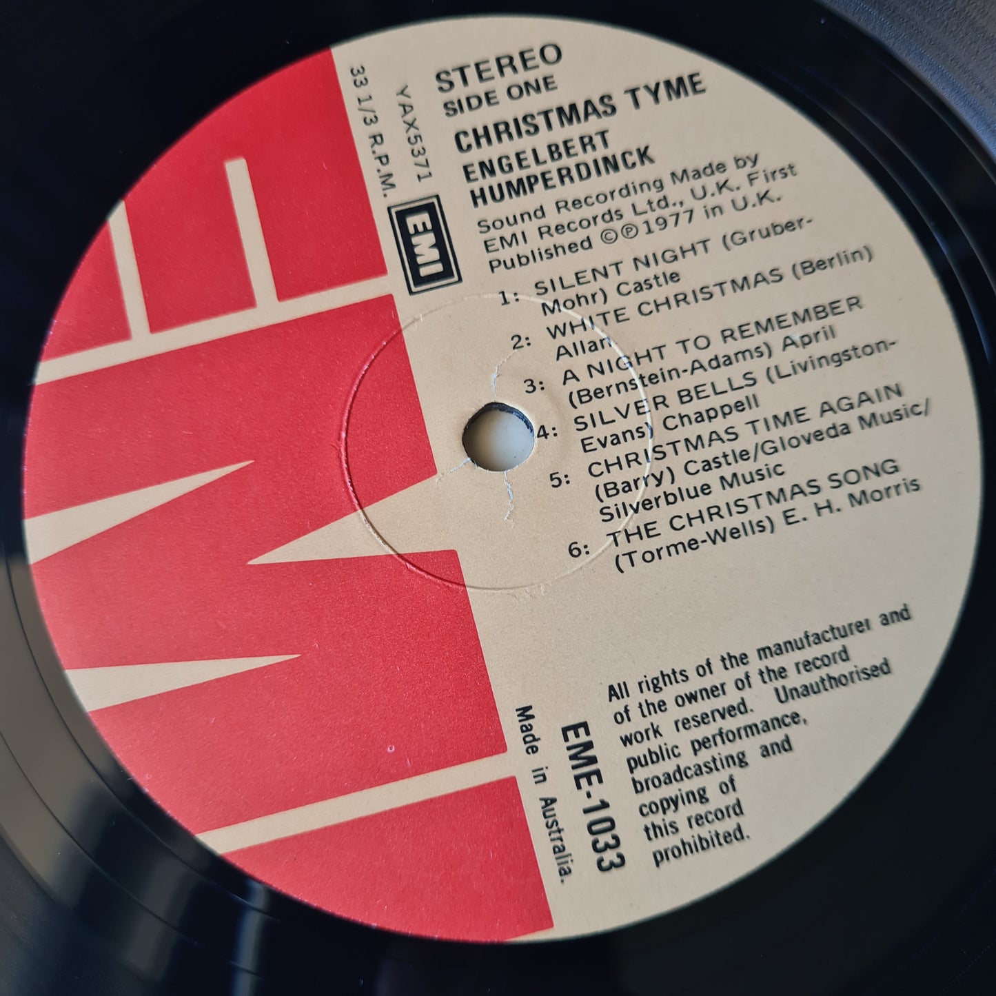 Engelbert Humperdinck ‎– Christmas Tyme - 1978 - Vinyl Record LP - Sound Hound Records