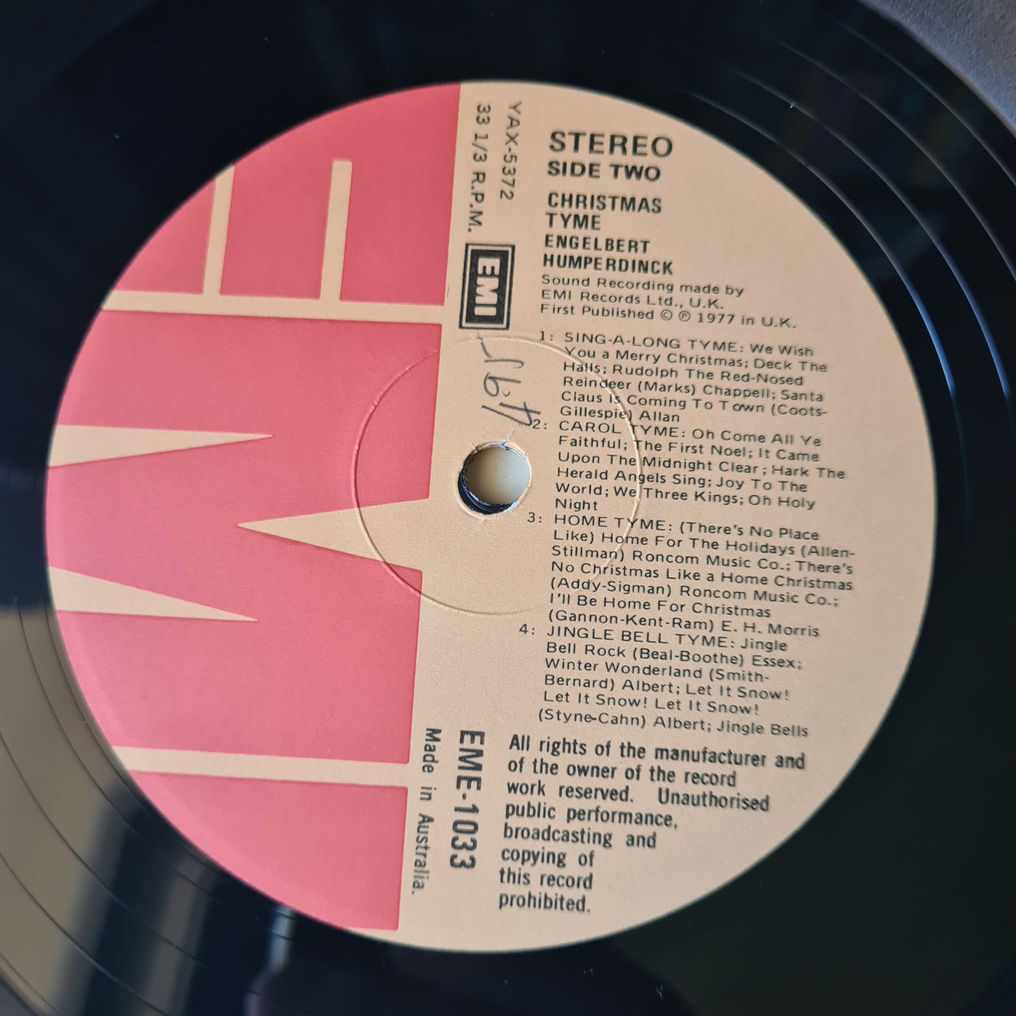 Engelbert Humperdinck ‎– Christmas Tyme - 1978 - Vinyl Record LP - Sound Hound Records