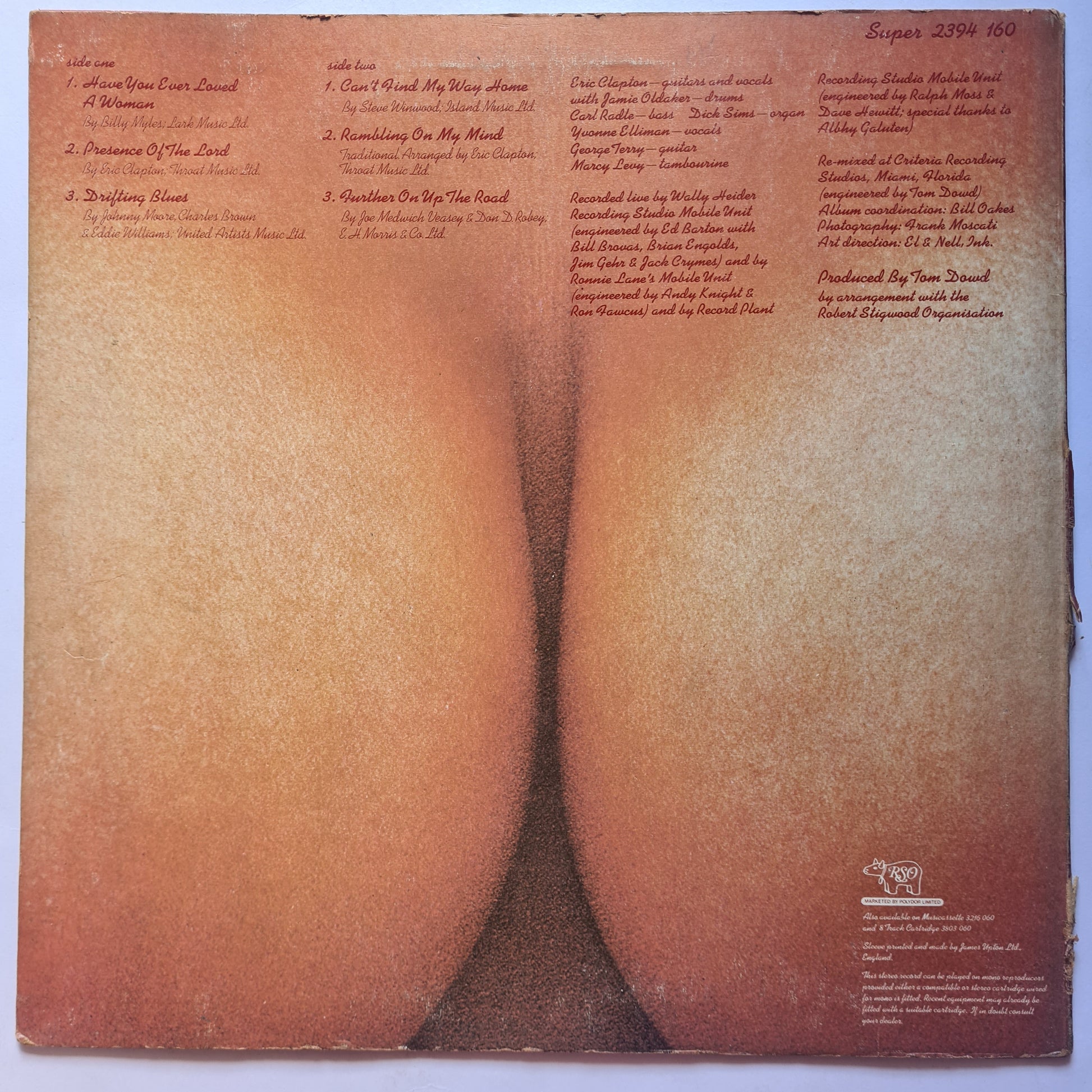 Eric Clapton – E.C Was Here - 1976 (UK Pressing) - Vinyl Record LP - Sound Hound Records