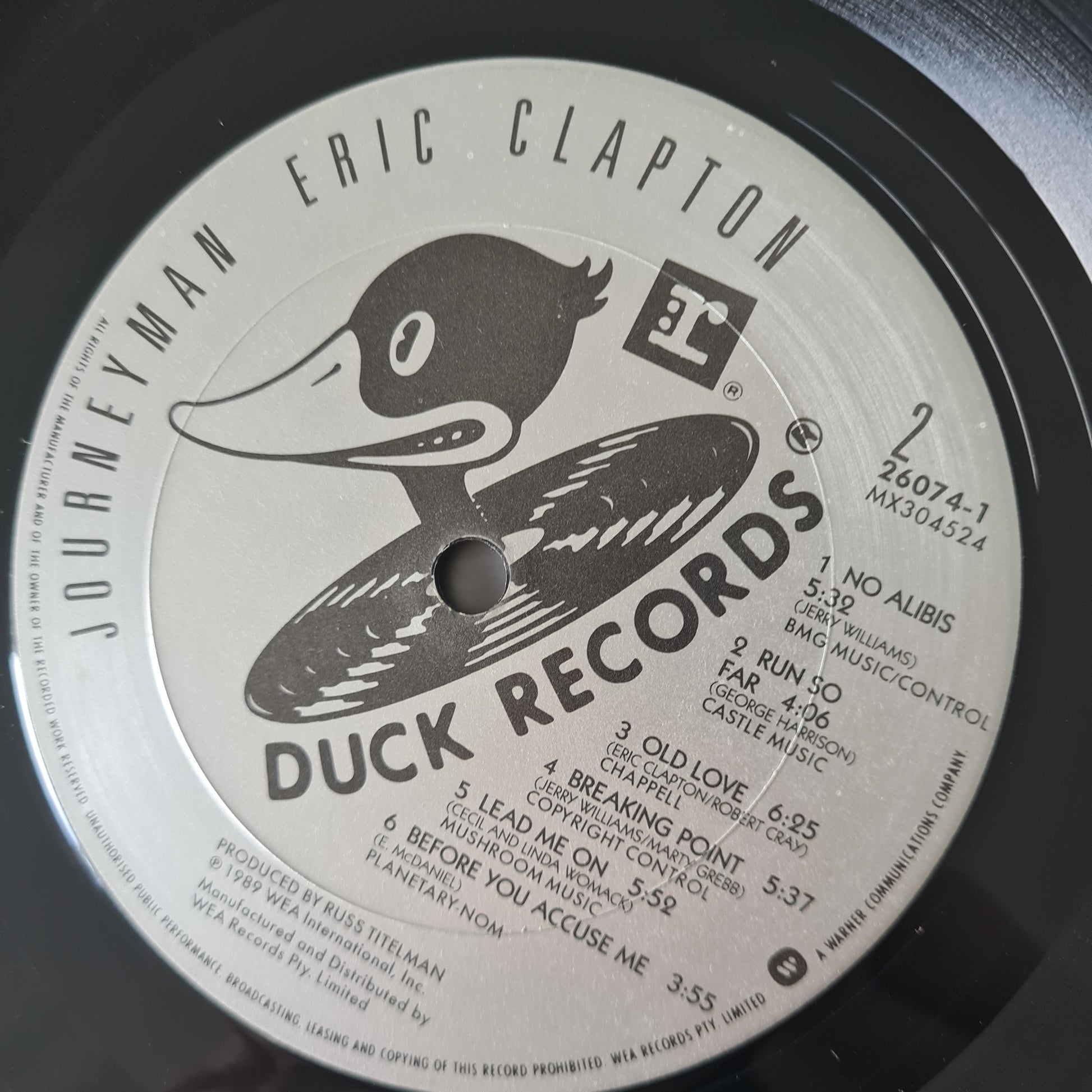 Eric Clapton – Journeyman - 1989 (Gatefold) - Vinyl Record LP - Sound Hound Records
