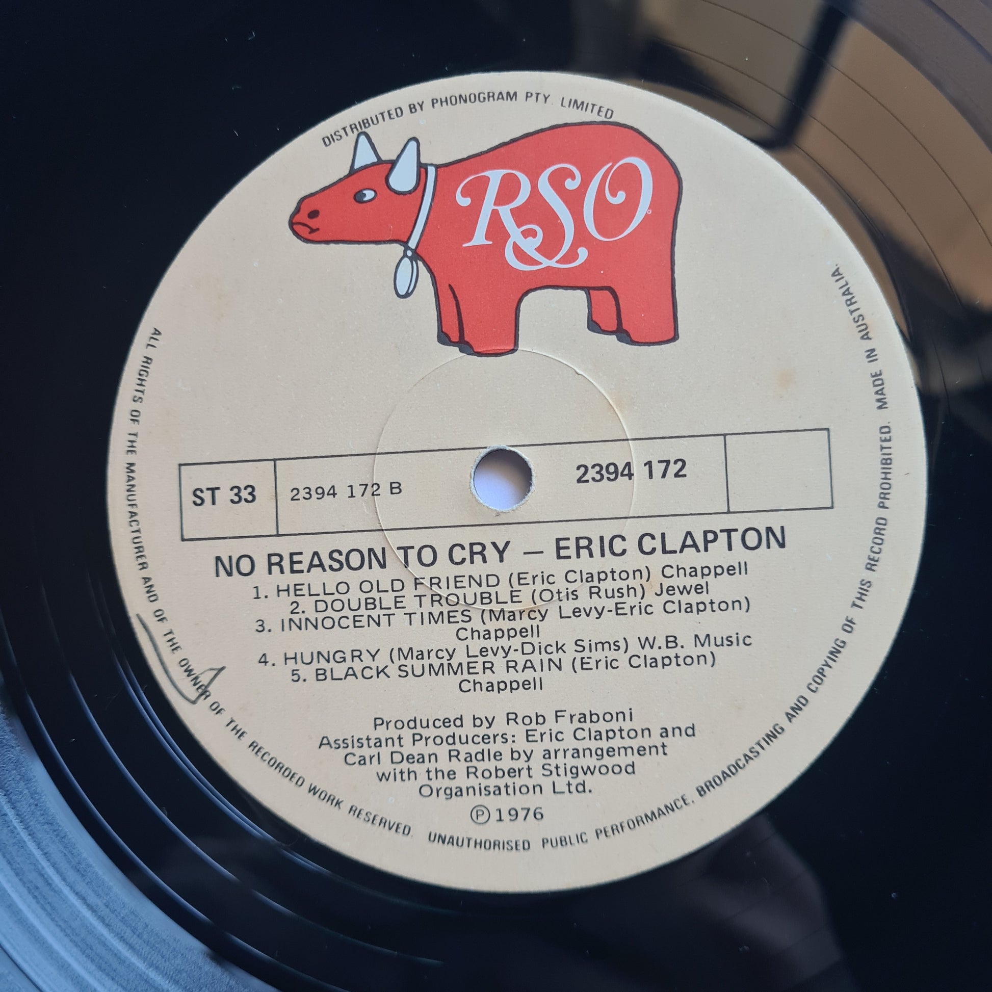 Eric Clapton – No Reason To Cry - 1976 - Vinyl Record LP - Sound Hound Records