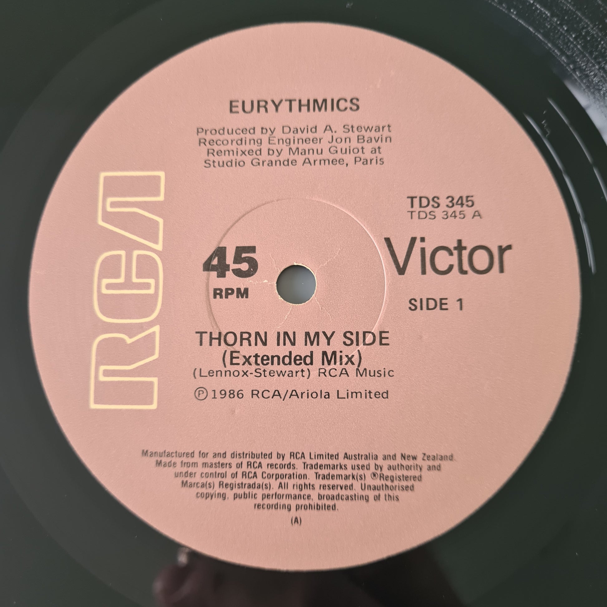 Eurythmics – Thorn In My Side (extended mix) - 1986 - Vinyl Record 12" Maxi Single - Sound Hound Records