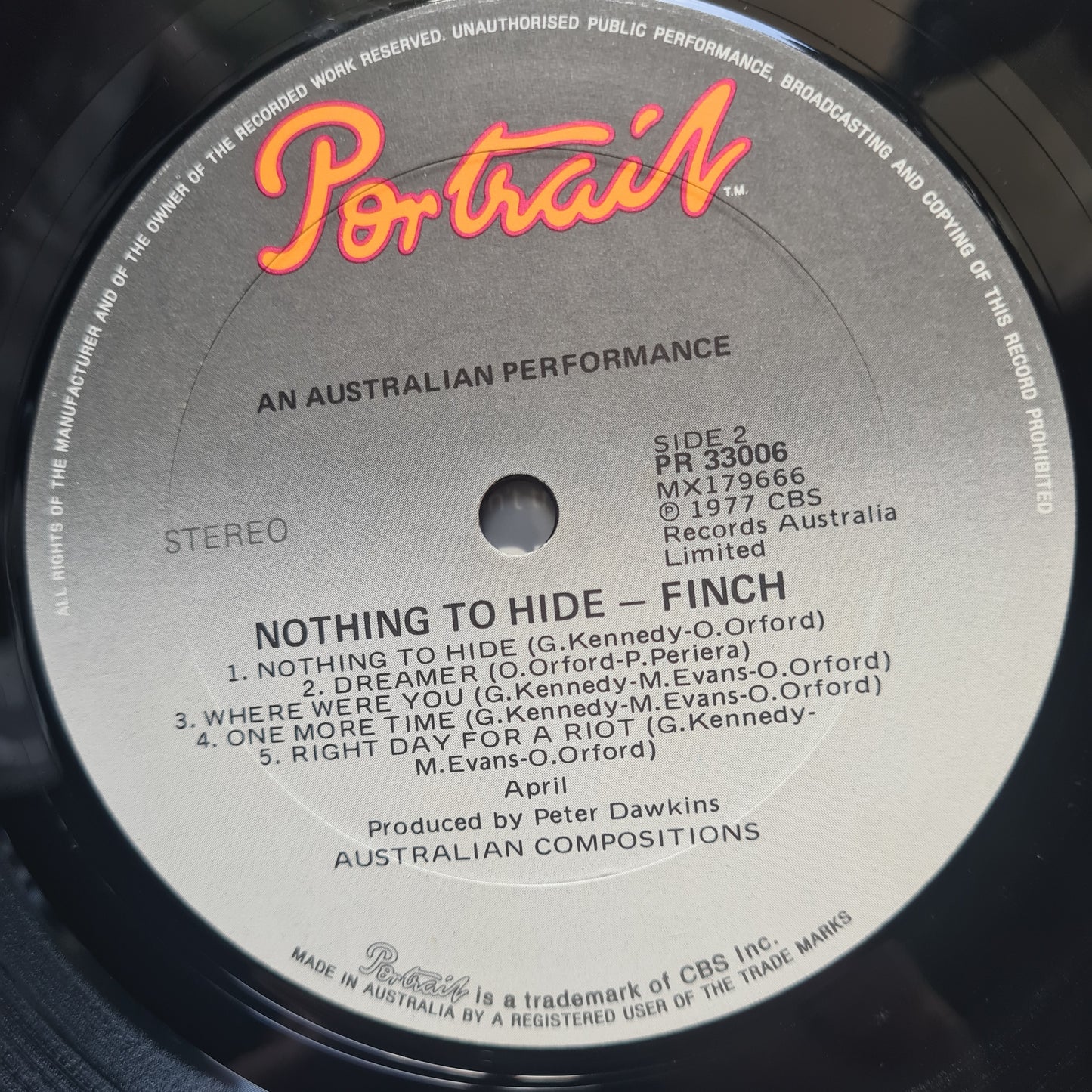 Finch – Nothing To Hide - 1978 (Oz Hard Rock Gem!) - Vinyl Record LP (AC/DC related) Mark Evans - Sound Hound Records