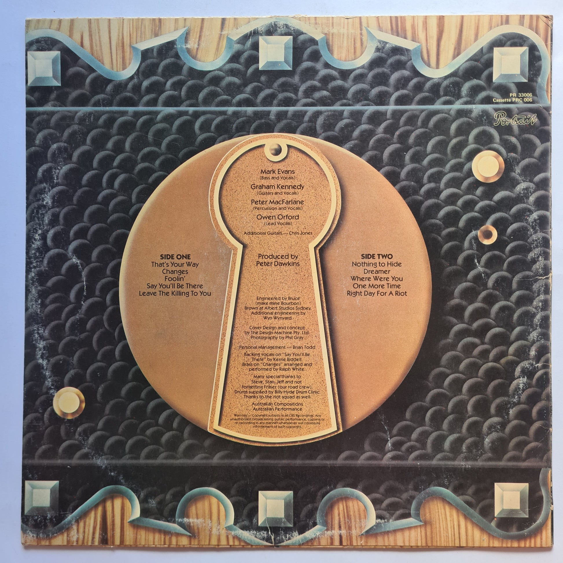 Finch – Nothing To Hide - 1978 (Oz Hard Rock Gem!) - Vinyl Record LP (AC/DC related) Mark Evans - Sound Hound Records