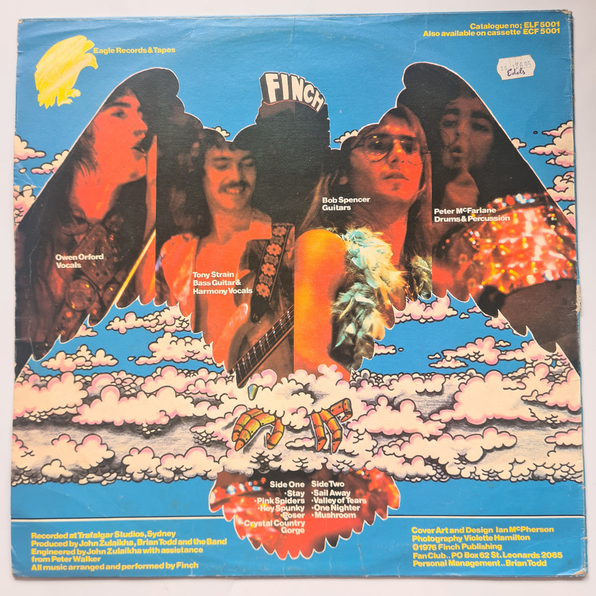 Finch – Thunderbird - 1976 (Oz Hard Rock Gem!) - Vinyl Record LP *Please read description* - Sound Hound Records
