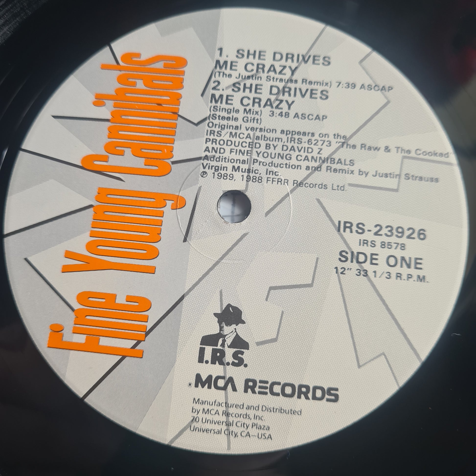 Fine Young Cannibals – She Drives Me Crazy - 1989 - Vinyl Record 12" Single (near mint) - Sound Hound Records