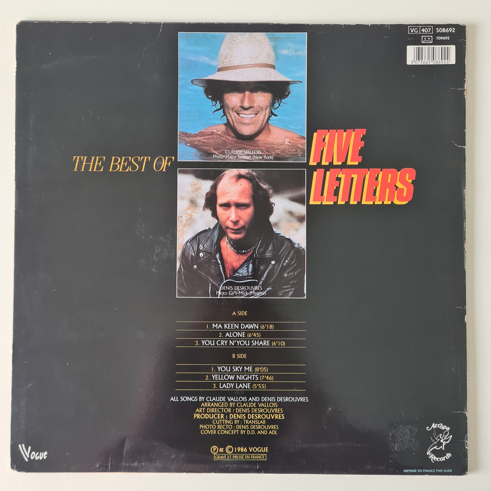 Five Letters – The Best Of - 1986 (French Pressing) - Vinyl Record LP - Sound Hound Records