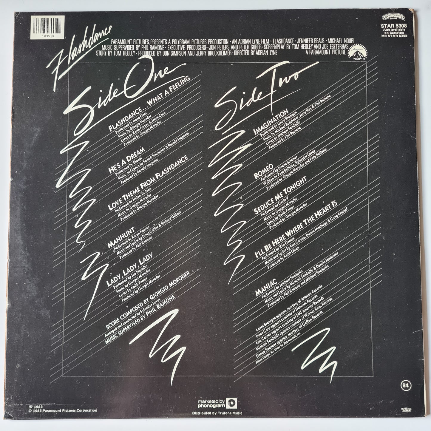 Flashdance – Original Soundtrack From The Motion Picture - 1983 (South African Pressing) - Vinyl Record LP - Sound Hound Records