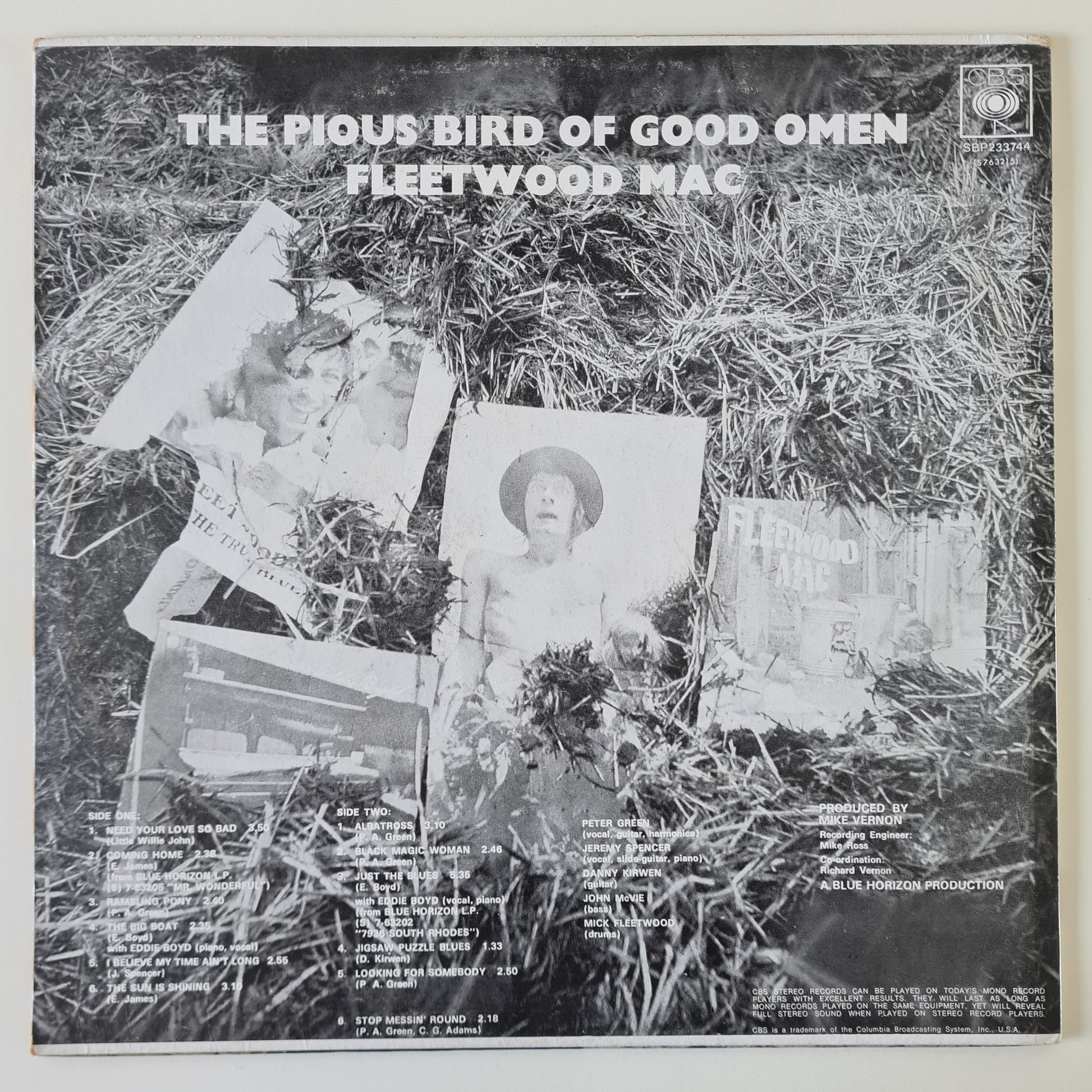Fleetwood Mac – The Pious Bird Of Good Omen - 1969 - Vinyl Record LP (near mint) - Sound Hound Records