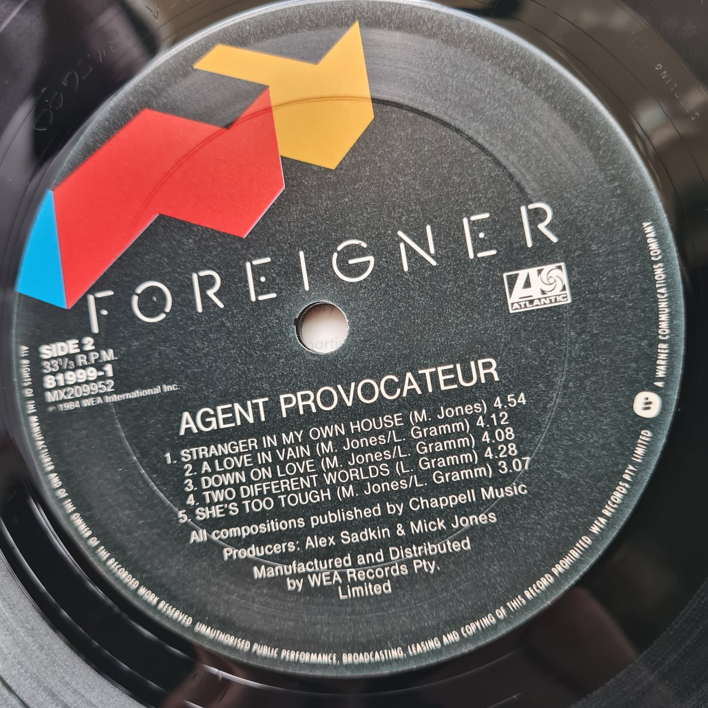 Foreigner – Agent Provocateur - 1984 - Vinyl Record LP (near mint) - Sound Hound Records