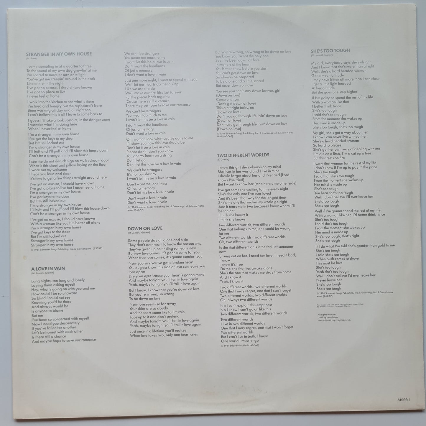 Foreigner – Agent Provocateur - 1984 - Vinyl Record LP (near mint) - Sound Hound Records