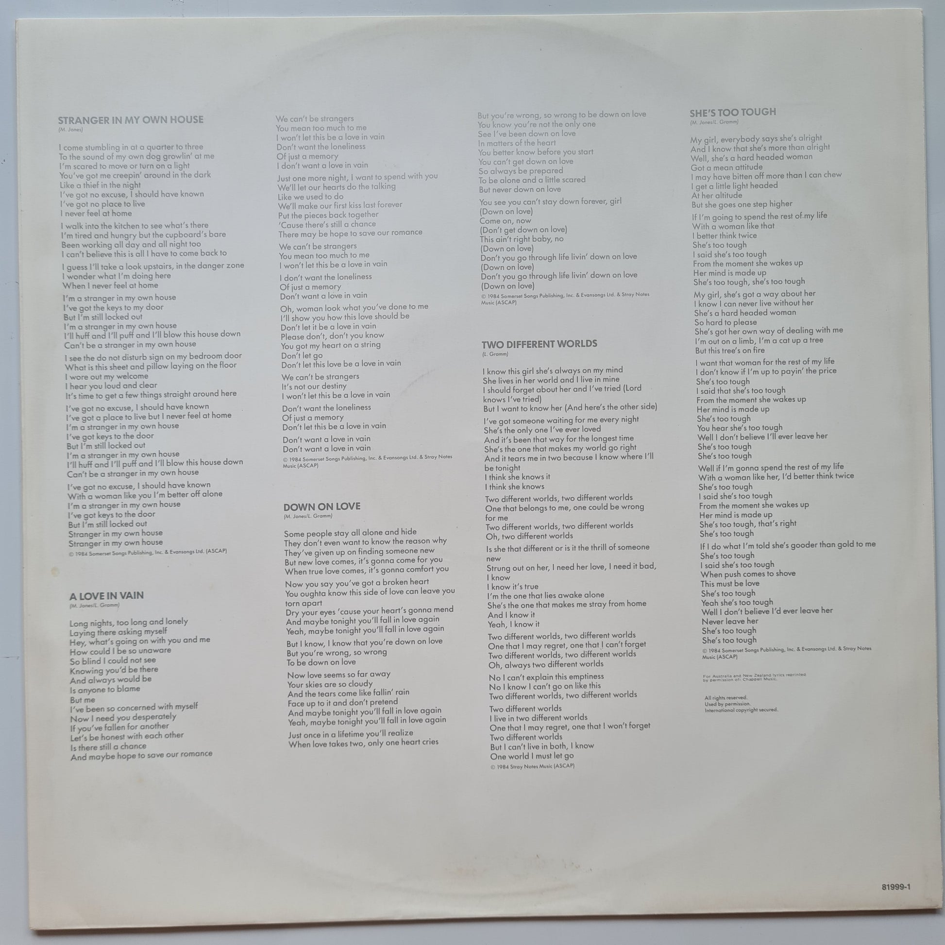Foreigner – Agent Provocateur - 1984 - Vinyl Record LP (near mint) - Sound Hound Records