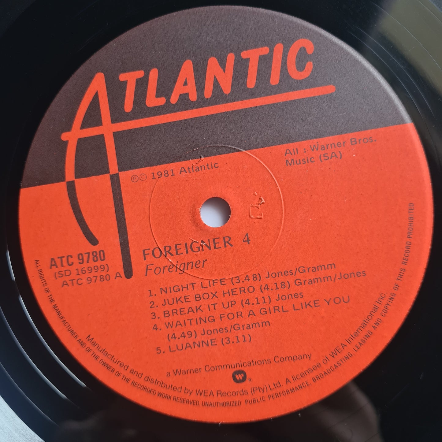 Foreigner – Foreigner 4 - 1981 (South Africa Pressing) - Vinyl Record LP - Sound Hound Records